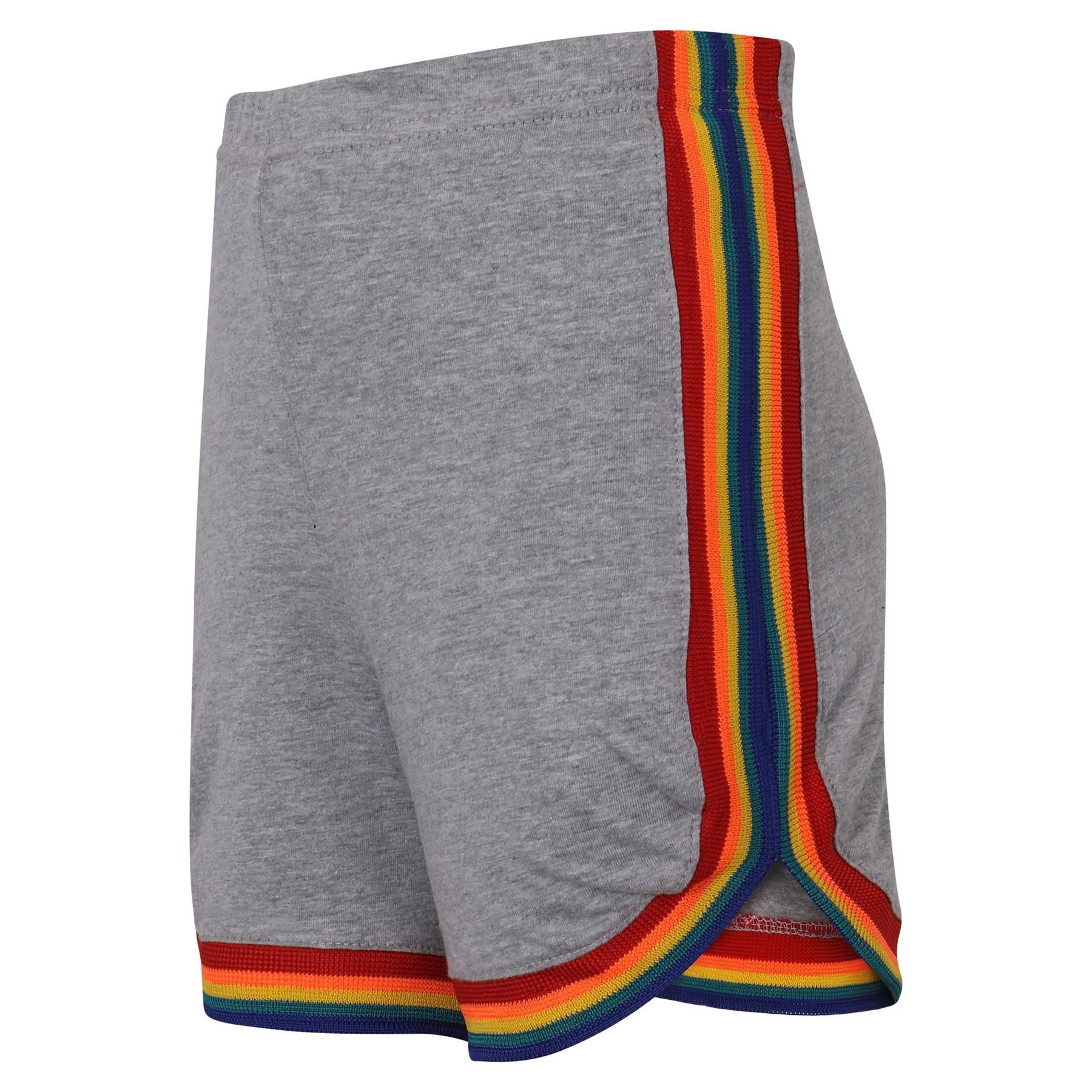 Kids Girls Rainbow Taped Summer Hot Shorts