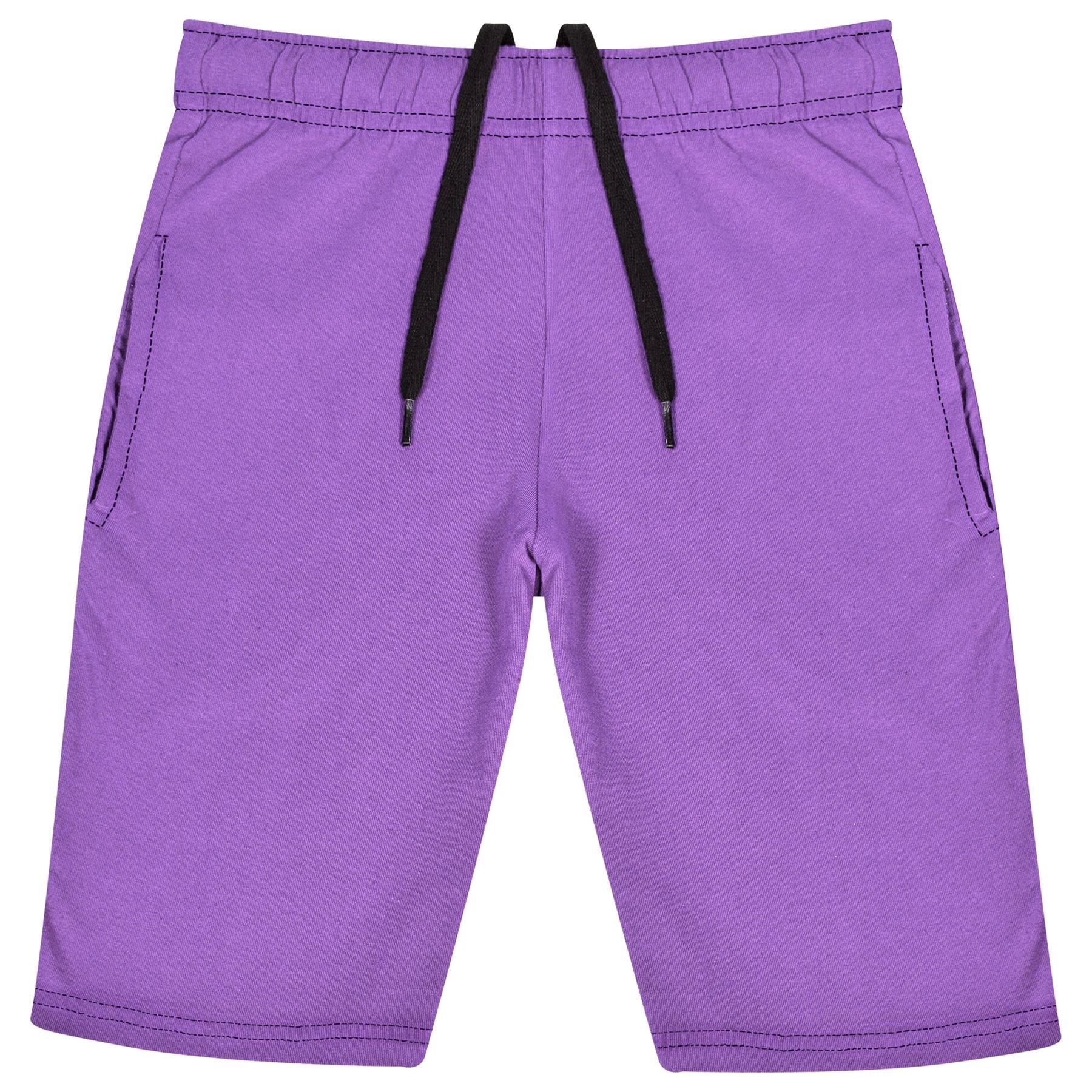 Kids Girls 100% Cotton Lilac Summer Shorts