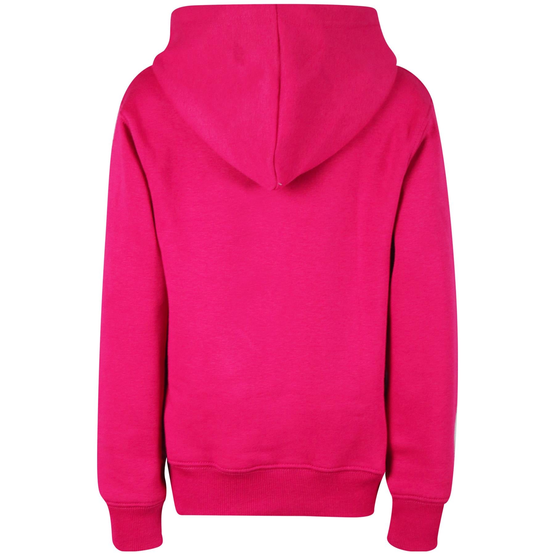 Kids Girls Boys Plain Crew Neck Hooded Sweatshirt