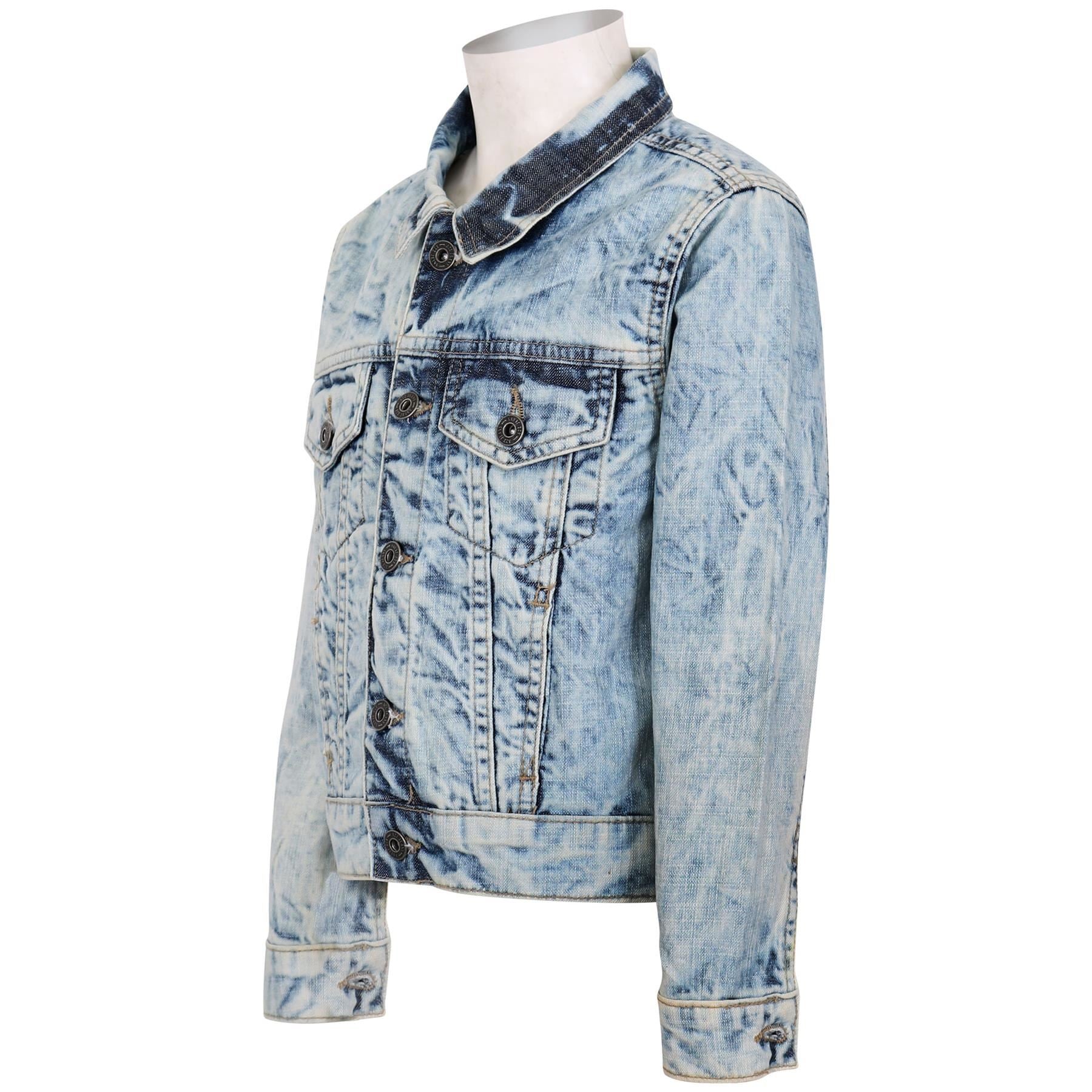 Kids New Fashion Denim Jacket Jeans Ligth Blue Tie Dye - Kids Clothing Store