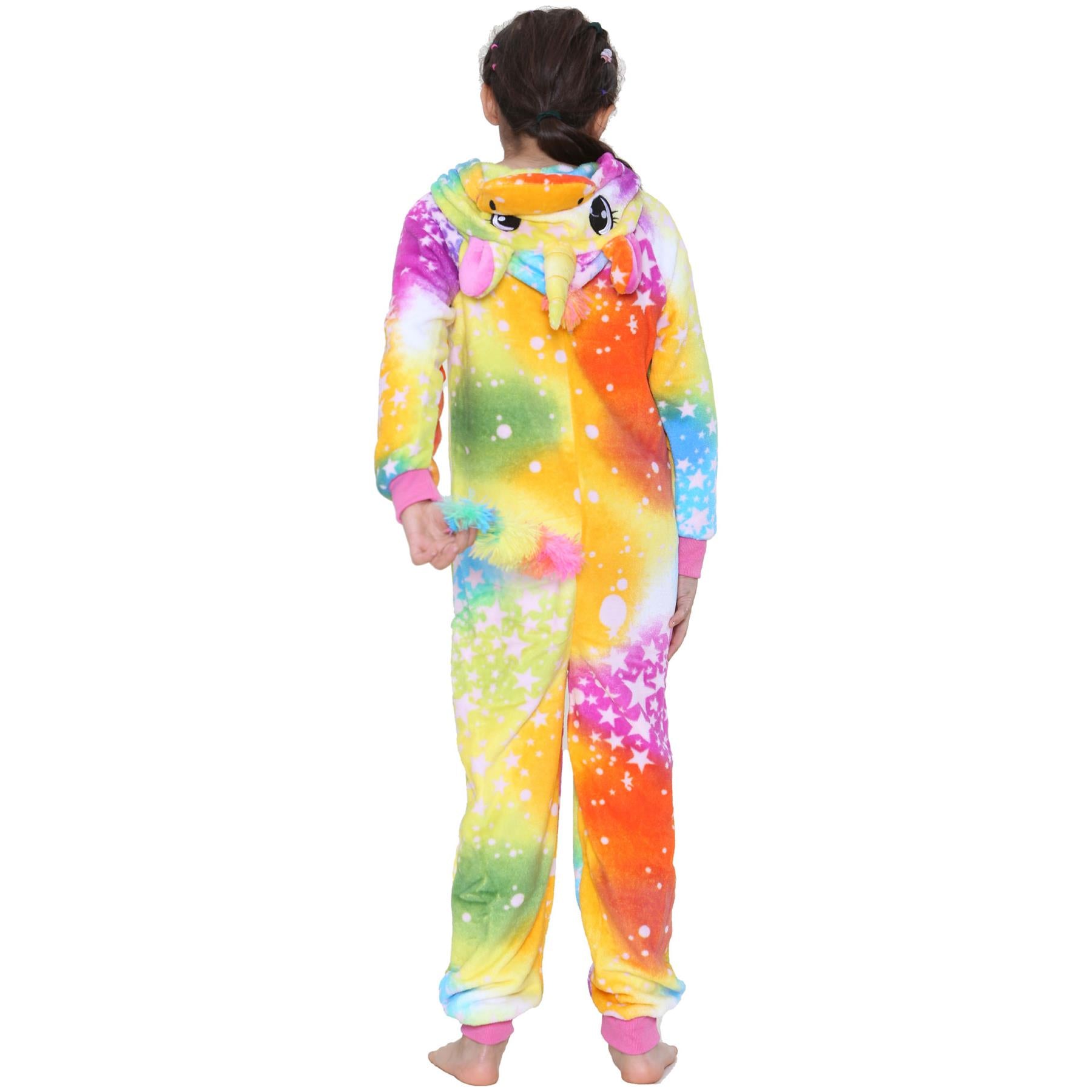 Kids A2Z Onesie One Piece Unicorn Star Rainbow Pyjamas World Book Day Costume