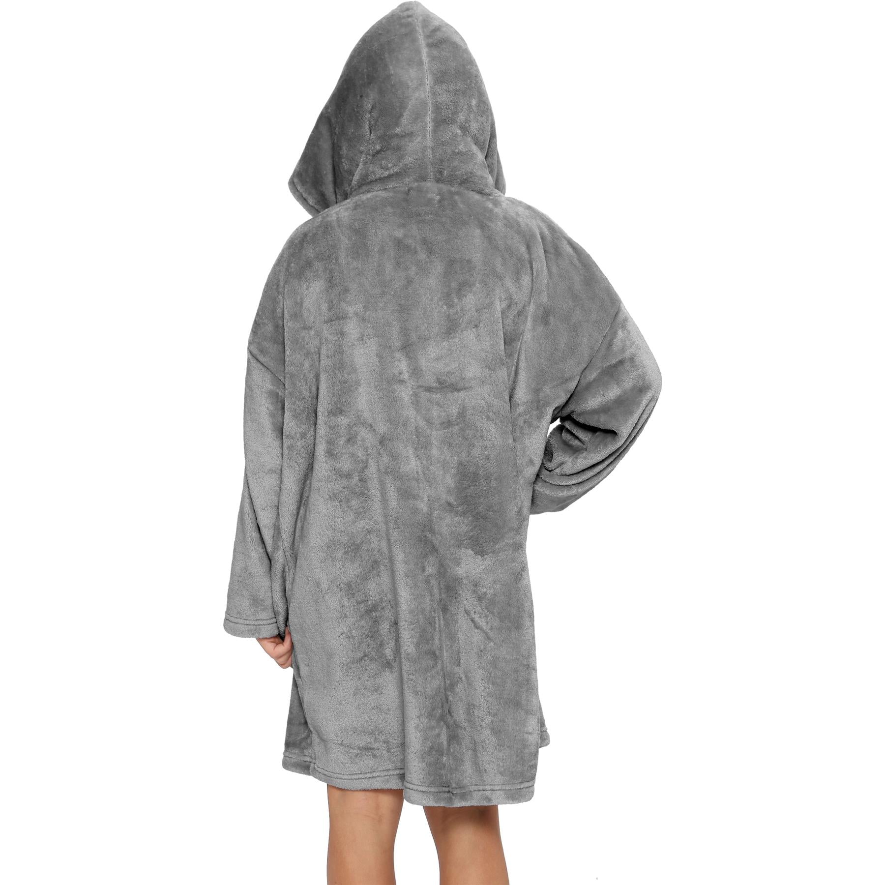 Unisex Men Ladies Oversized Hoodie Animal Snuggle Blanket Super Soft Warm Fleece