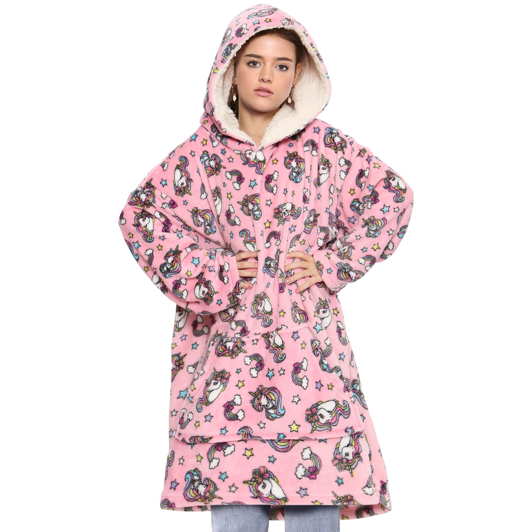 Unisex Mens Ladies Oversized Printed Snuggle Hoodie World Book Day Blanket