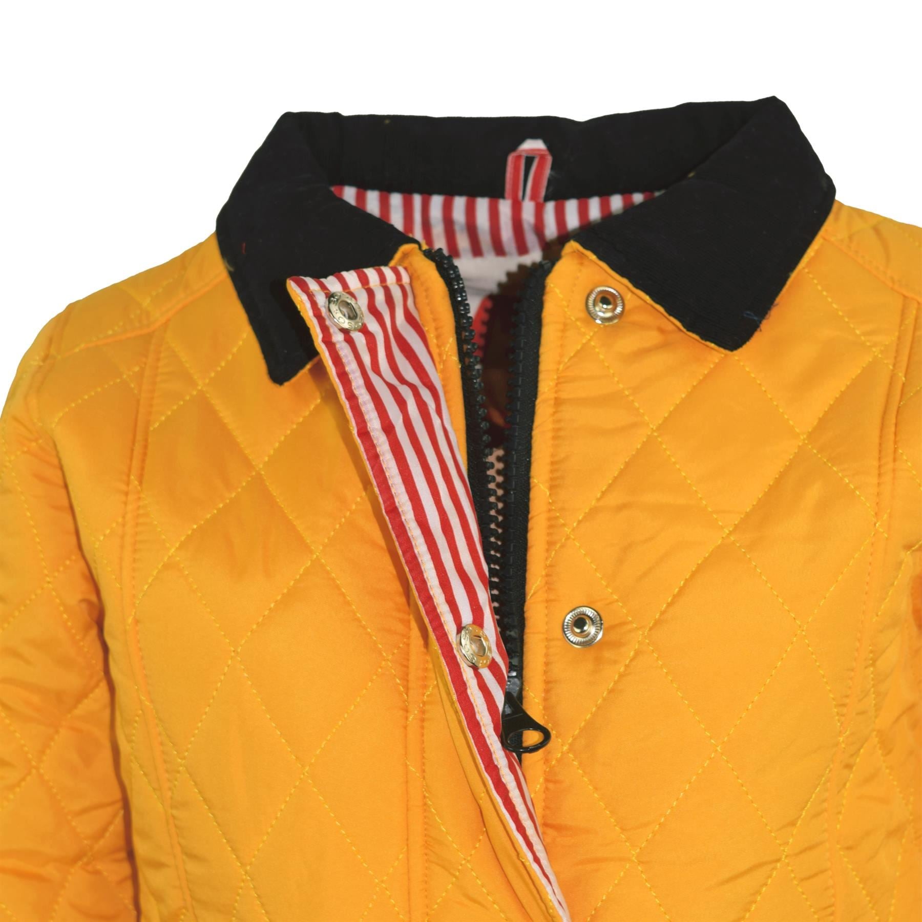 Kids Jackets Girls Mustard Quilted Padded Collar - Kids Clothing Store