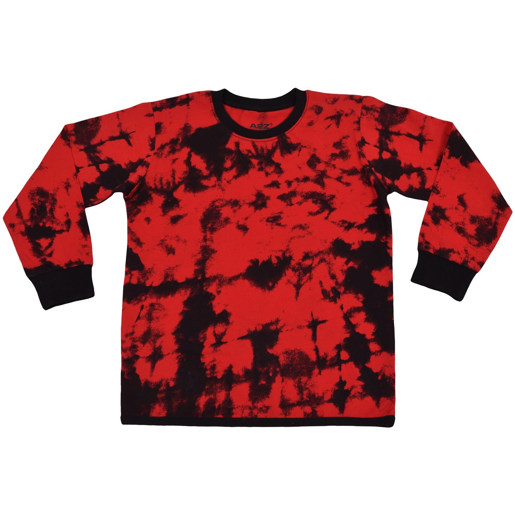 Kids Girls Tie Dye Red Print Pyjamas Set - Kids Clothing Store