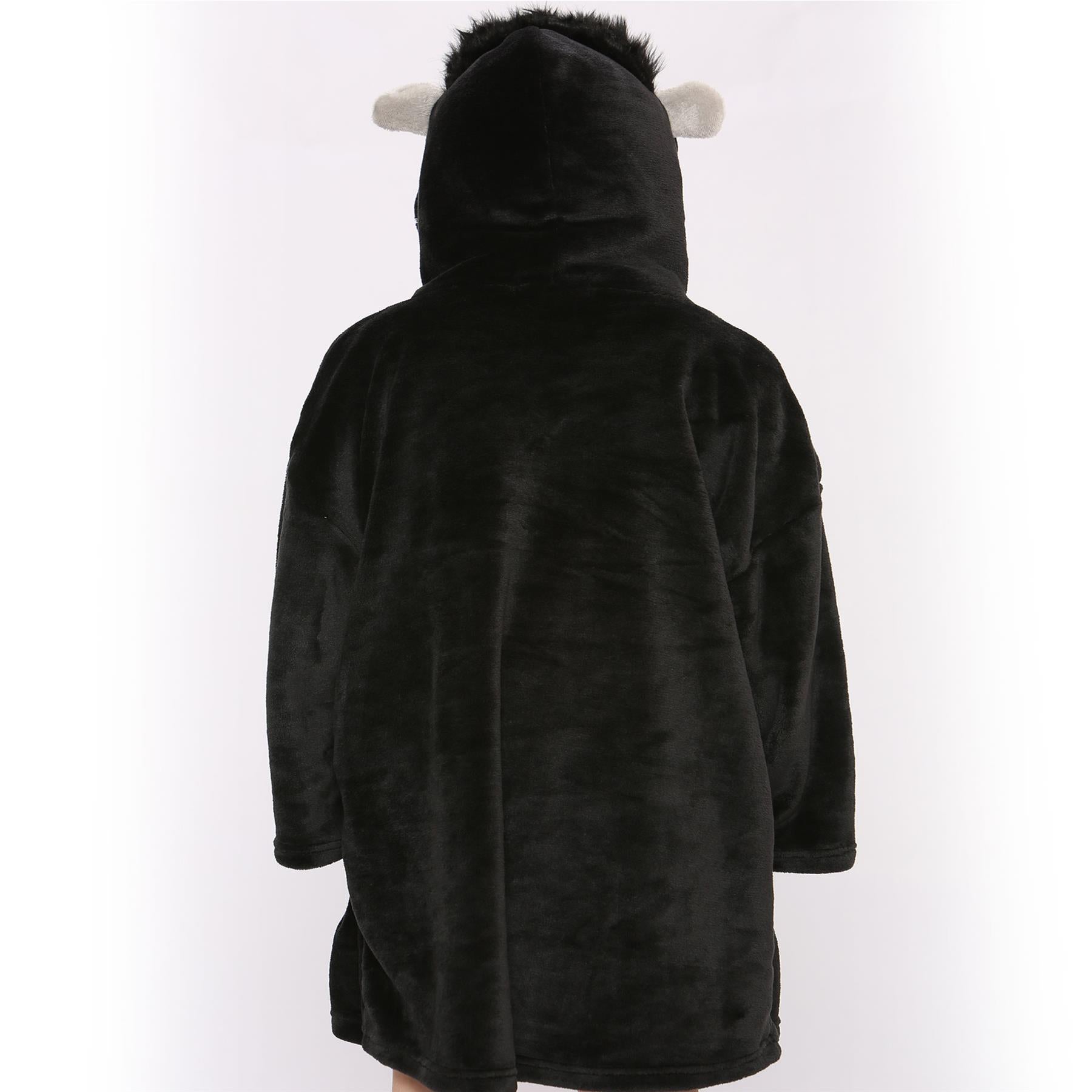 Unisex Men Ladies Oversized Hoodie Animal Snuggle Blanket Super Soft Warm Fleece