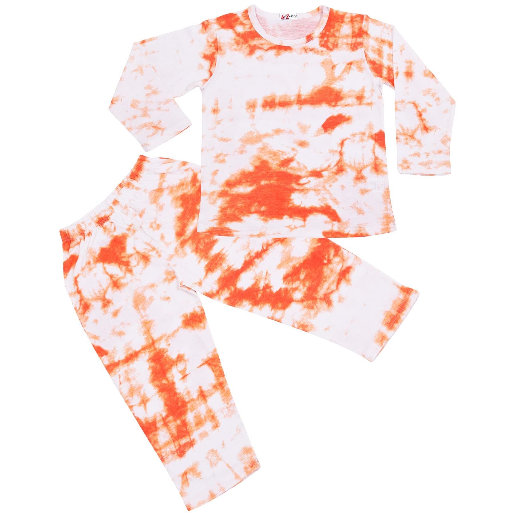 Kids Girls Tie Dye Print Pyjamas Set