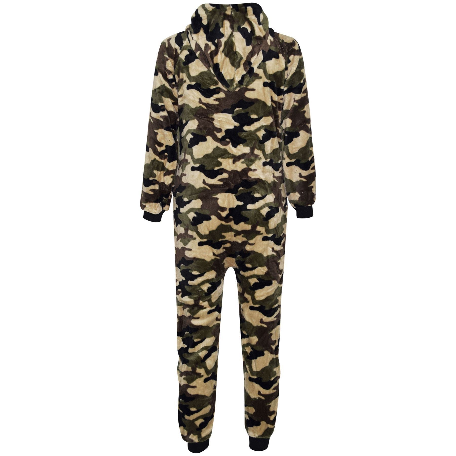 Kids Unisex Soft Fluffy Camo Halloween Onesie