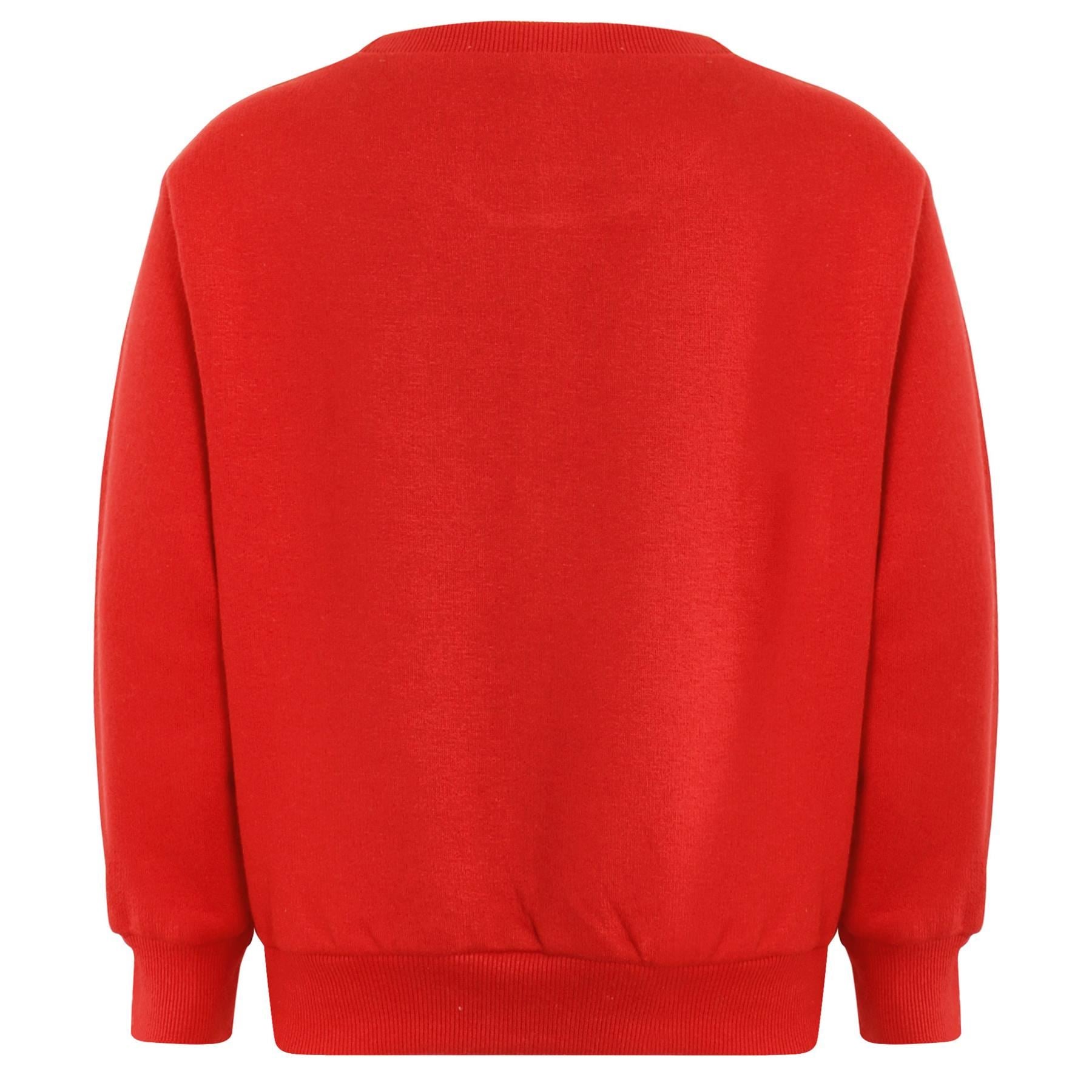 Girls Boys Red Sweatshirt & Bottom Tracksuit