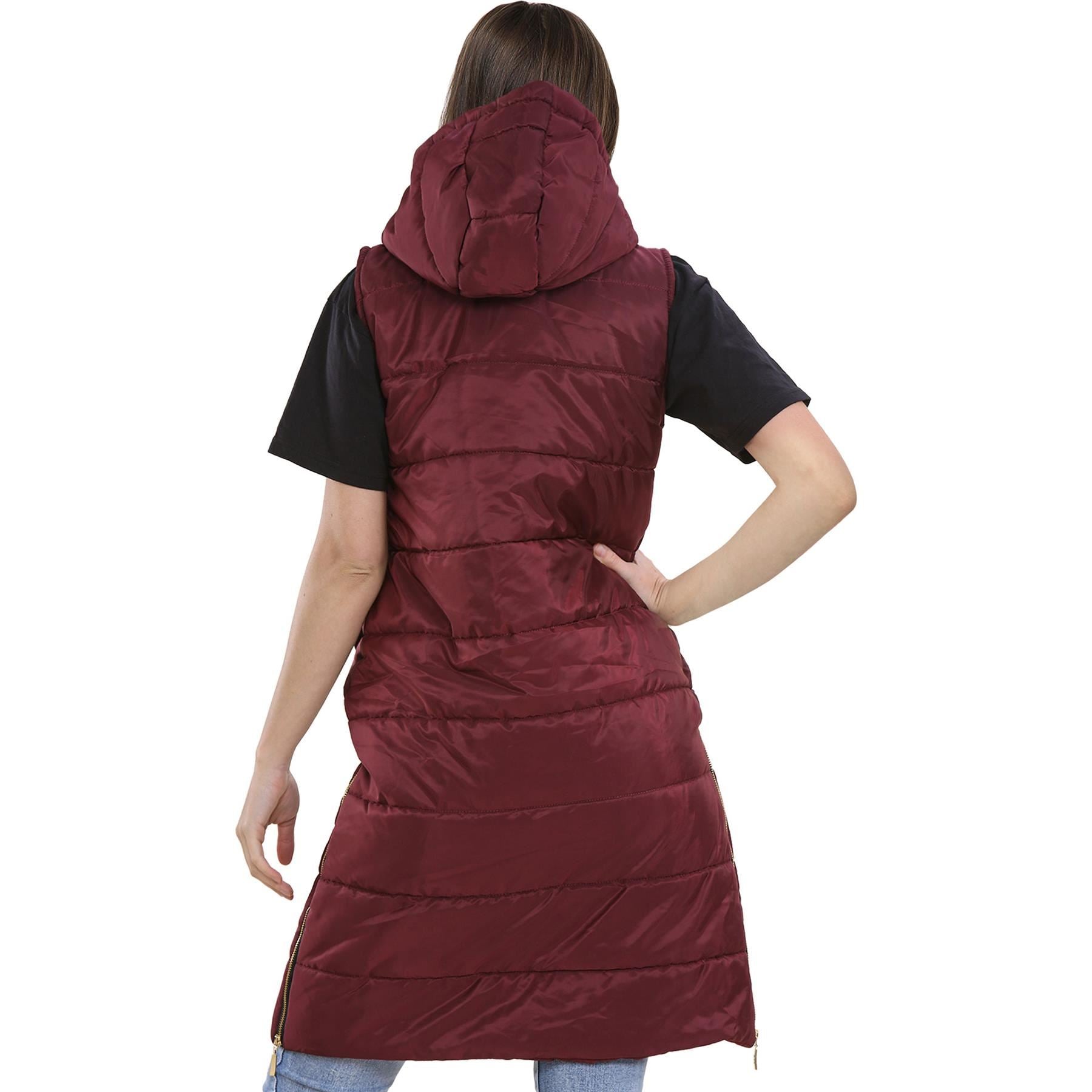 Kids Girls Oversized Gilet Long Line Style Wine Jacket - Kids Clothing Store