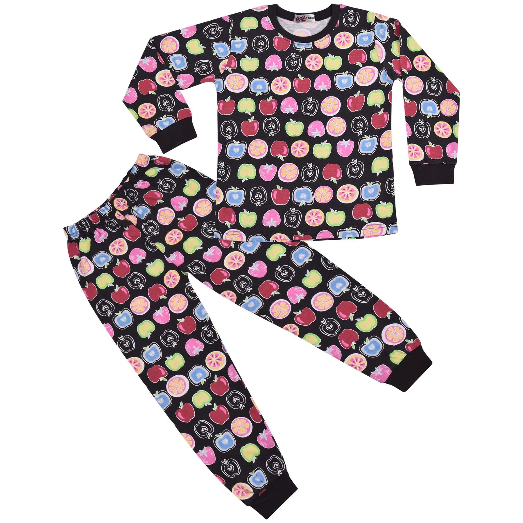 Kids Girls Boys Fruit Print Pyjamas Set - Kids Clothing Store