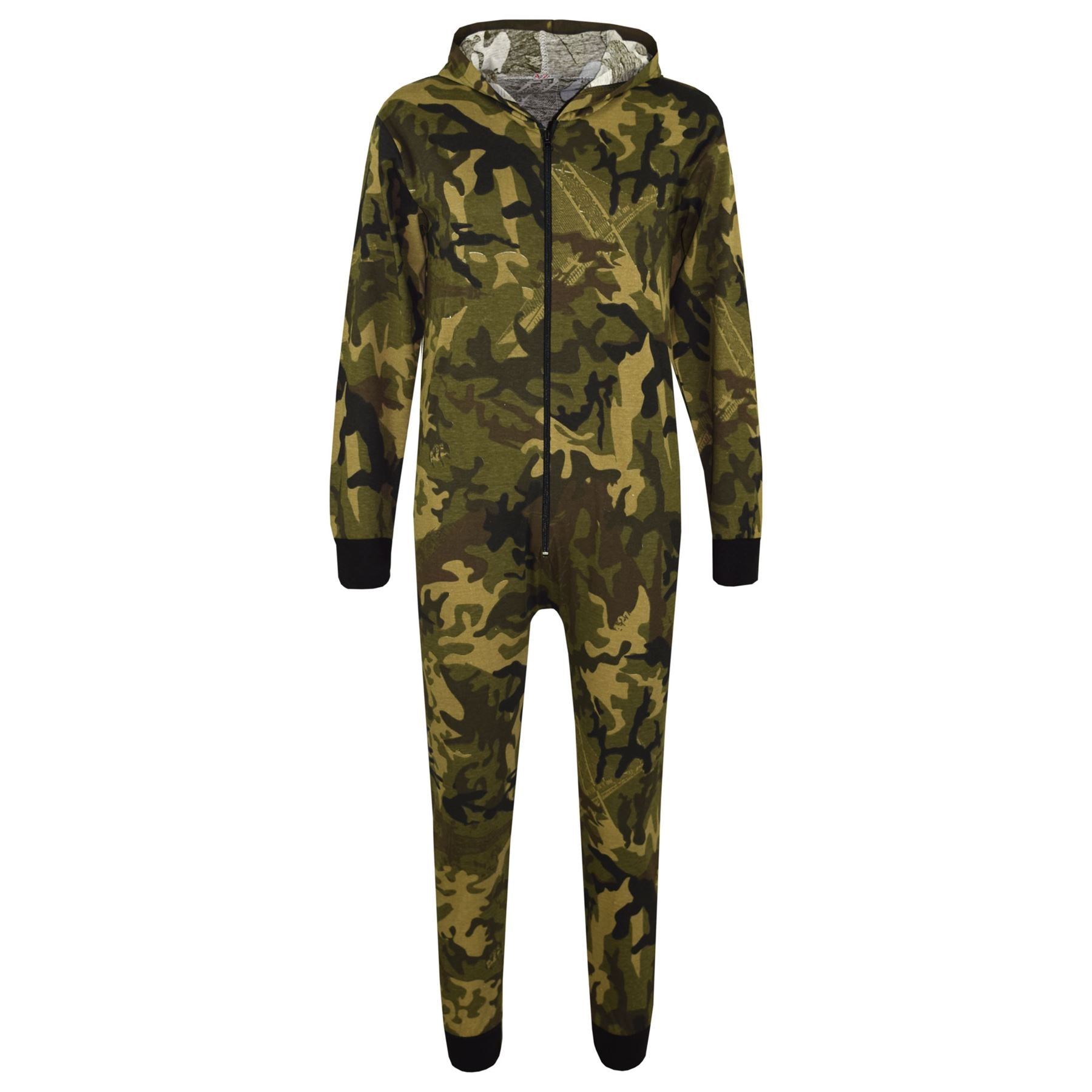 Kids Girls Boys Camouflage Print All In One Onesie