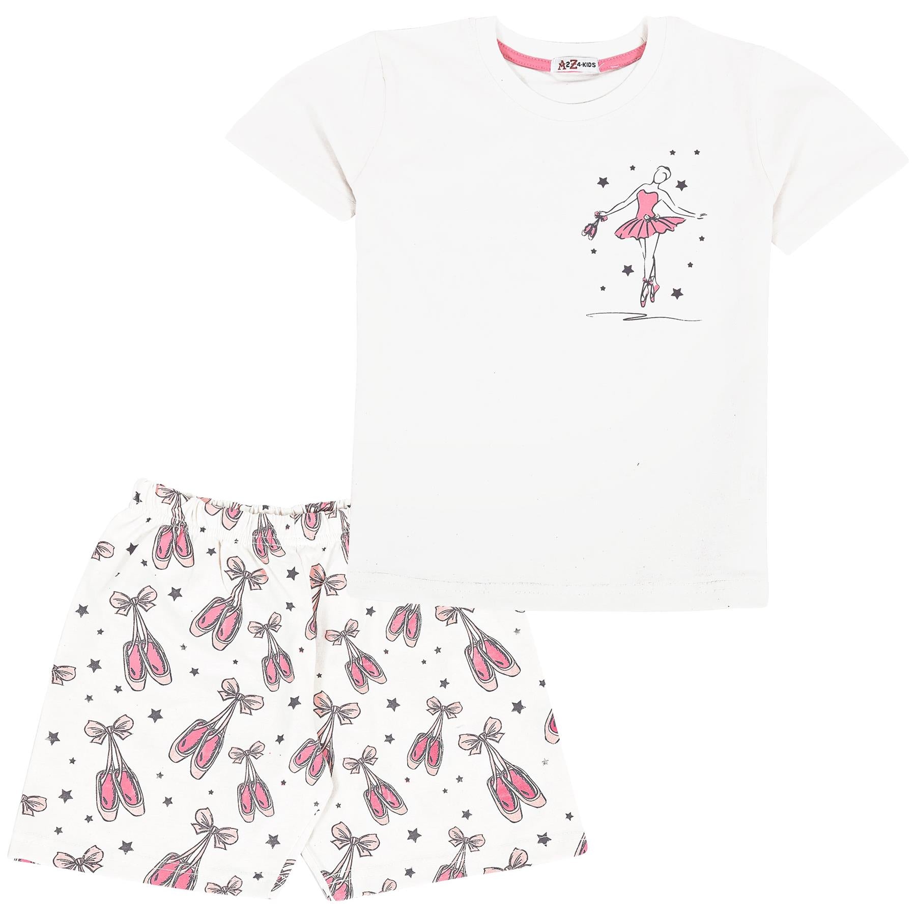 Kids Girls Dancing Girl Print Pyjamas Set