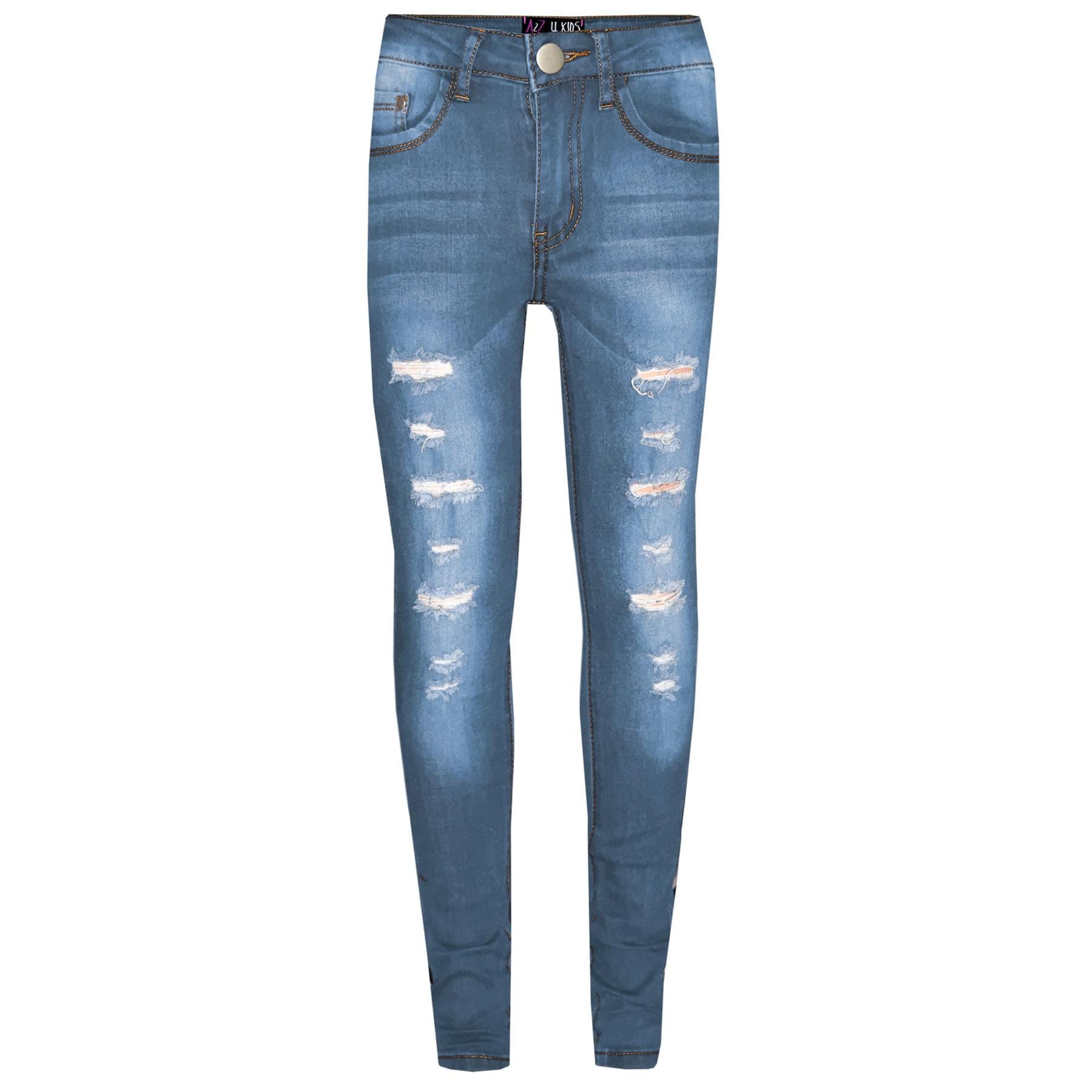 Lightweight Denim Ripped Skinny Stretch Comfort Jeans Pants