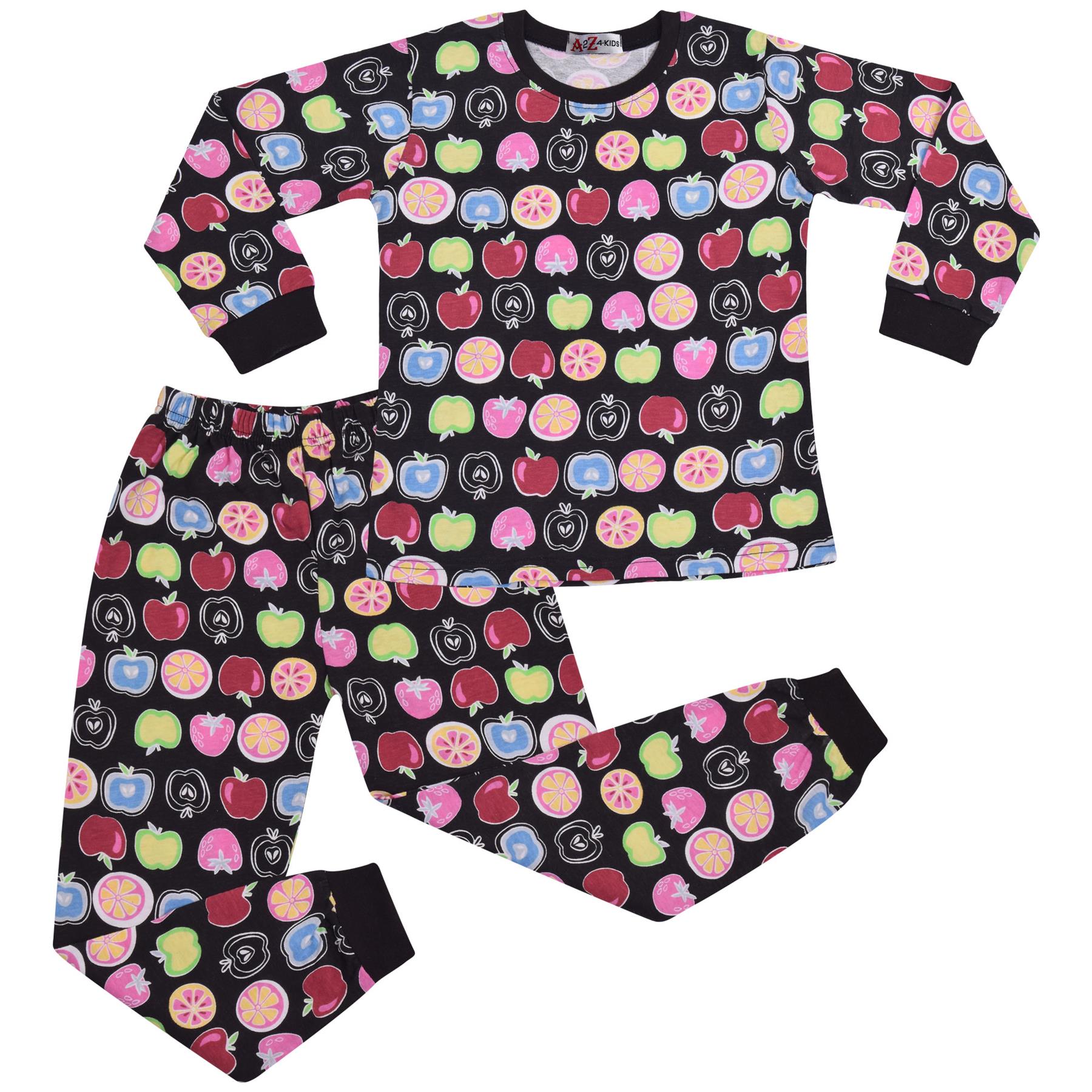 Kids Girls Boys Fruit Print Pyjamas Set - Kids Clothing Store