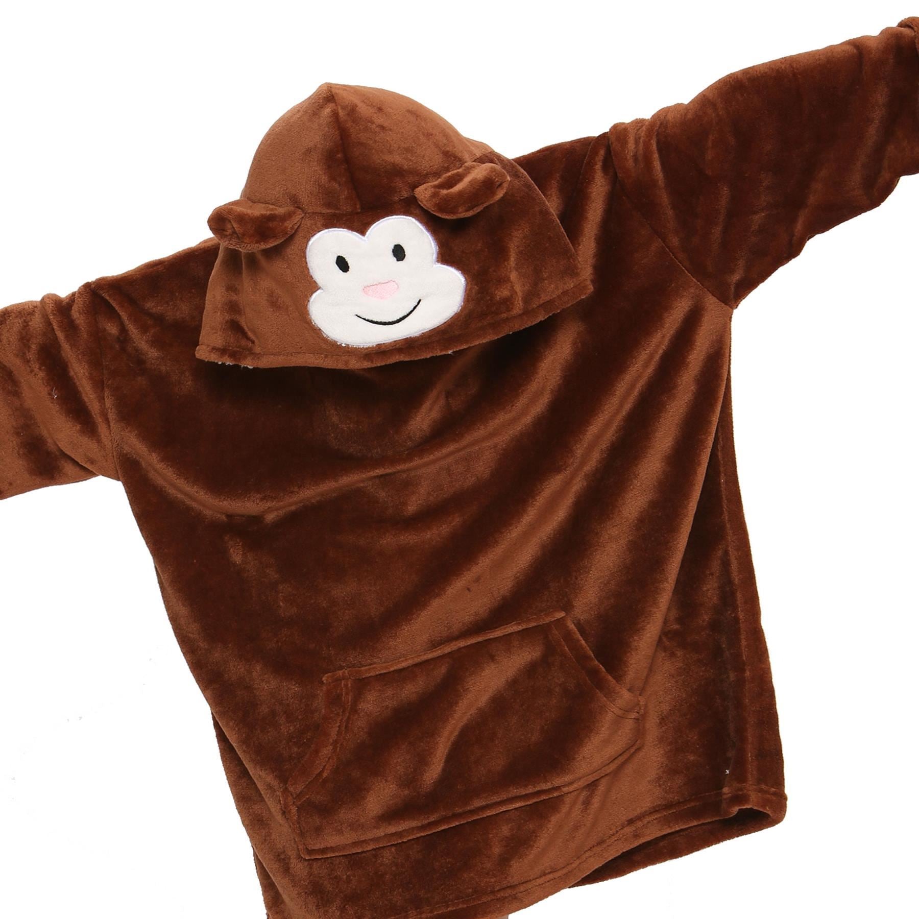 Unisex Oversized World Book Day Hoodie Monkey Snuggle Super Soft Blanket Warm