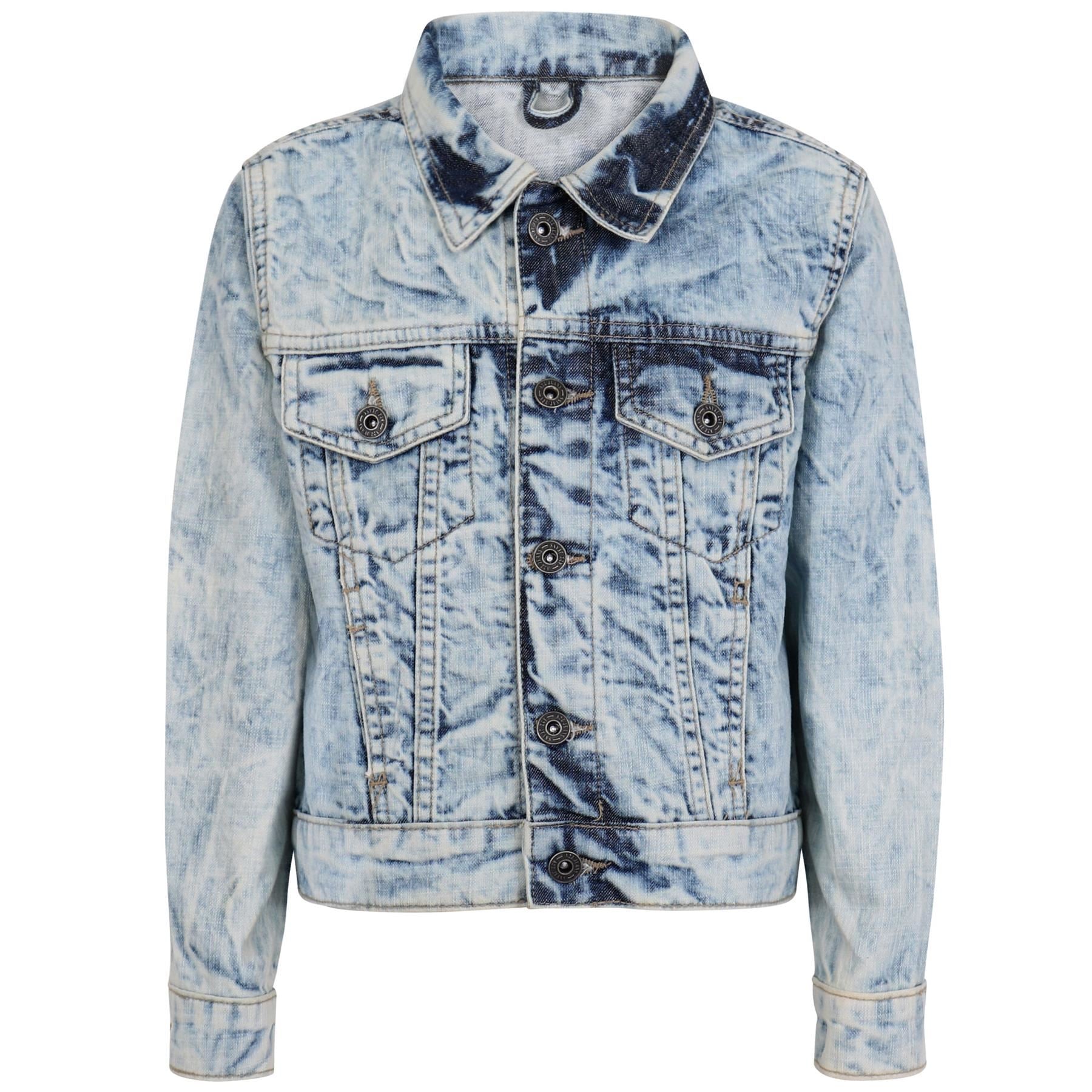 Kids Denim Jacket Jeans Blue Tie Dye Coat for Girls - Kids Clothing Store