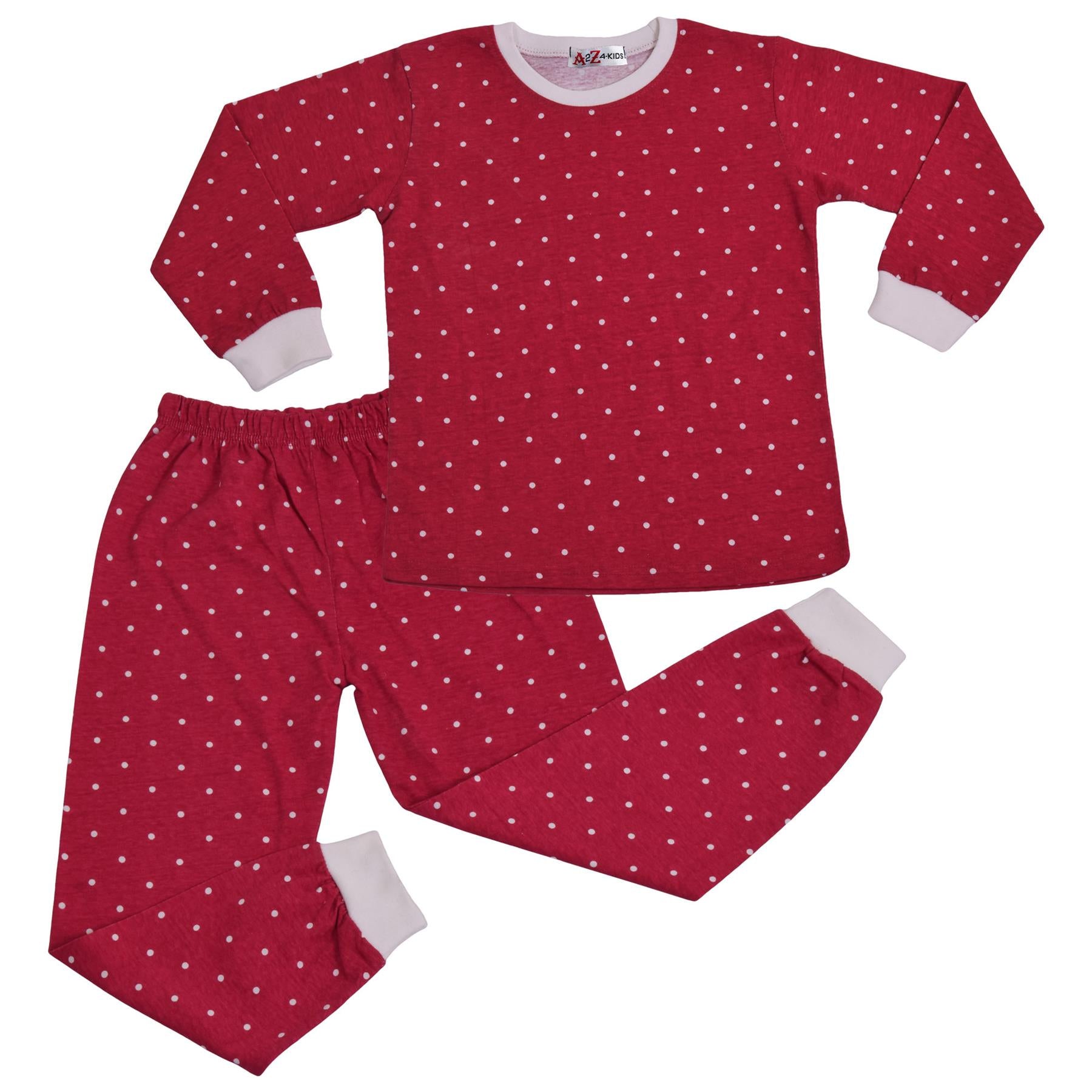 Kids Girls Polka Dot Print Pyjamas Set - Kids Clothing Store