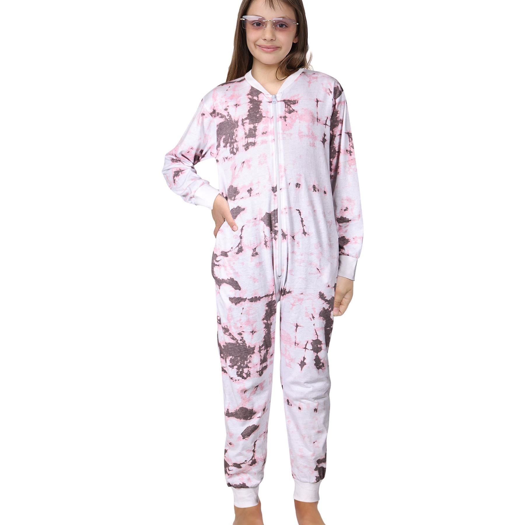 Kids Girls 100% Cotton Stone Tie Dye Printed Onesie