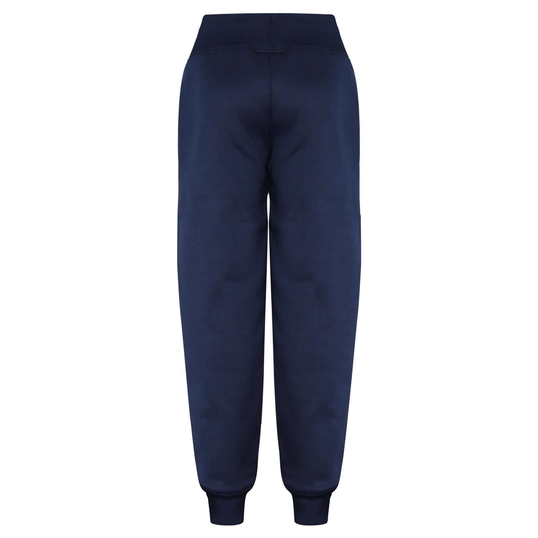 Girls Boys Navy Panelled Contrast  Tracksuit