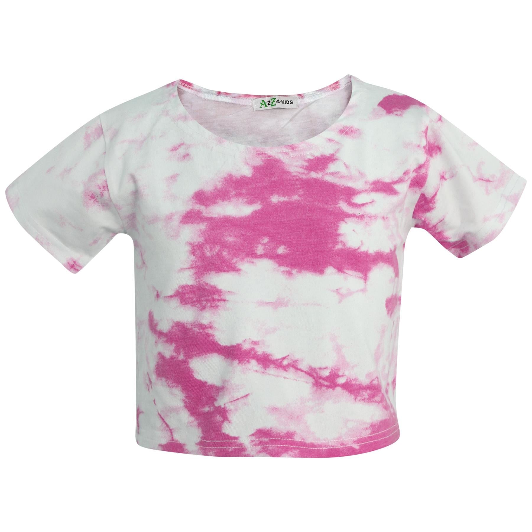 Kids Girls Tie Dye Print Crop & Skirt Set