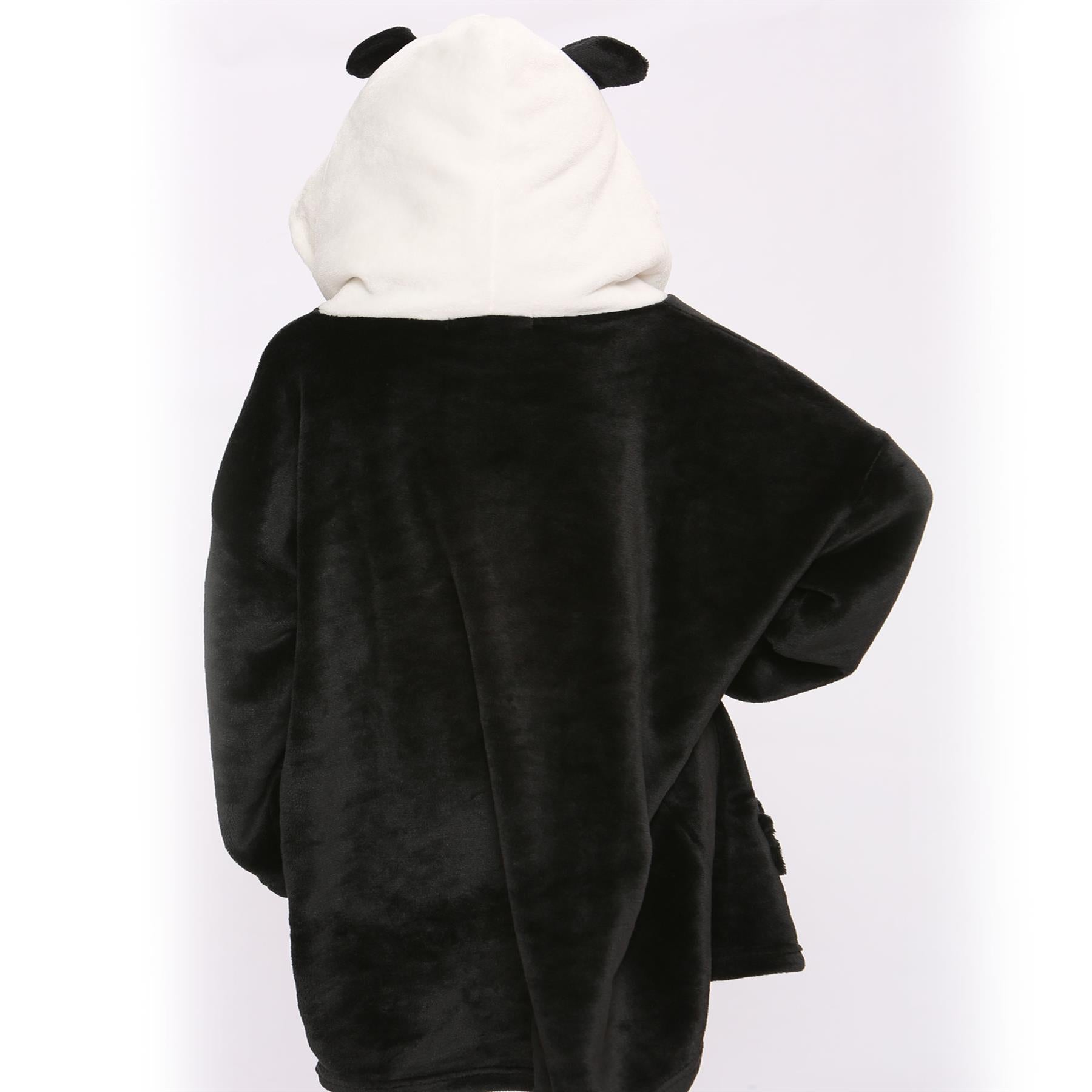 Unisex Men Ladies Oversized Hoodie Animal Snuggle Blanket Super Soft Warm Fleece