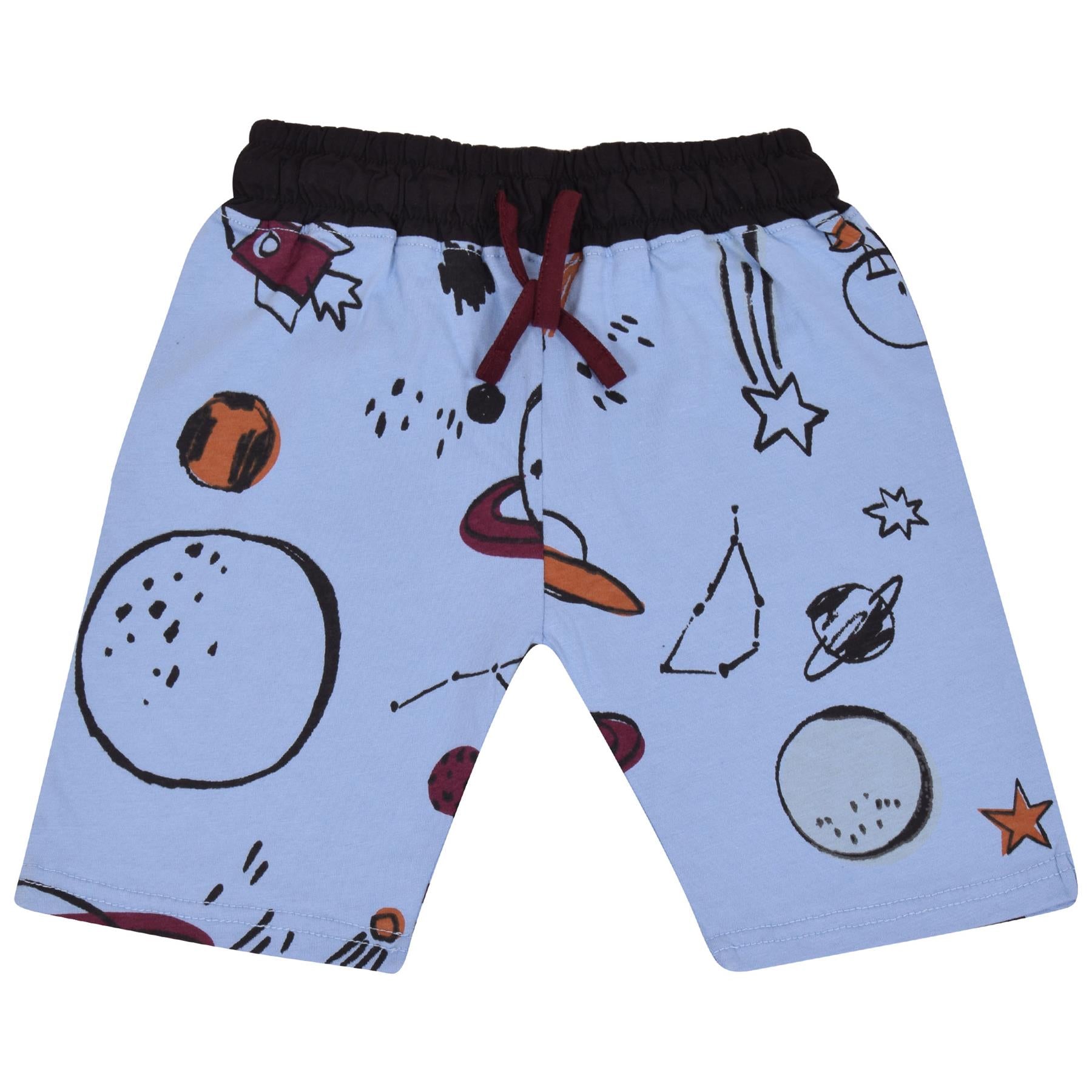 Kids Girls Boys Blast Off To Bed Blue Pyjamas Set - Kids Clothing Store