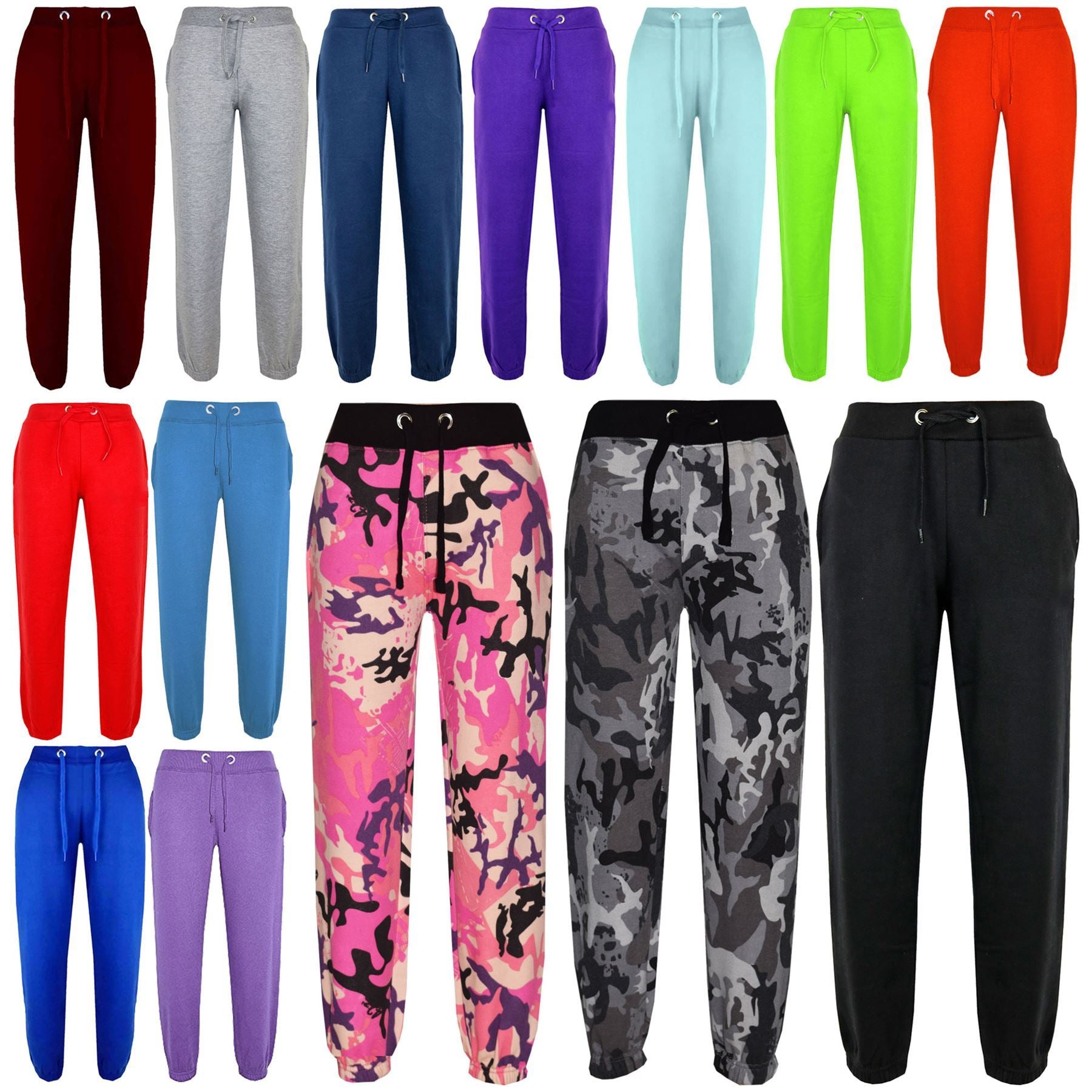 Kids Girls Boys Fleece Trouser Jogging Bottoms Sweatpants