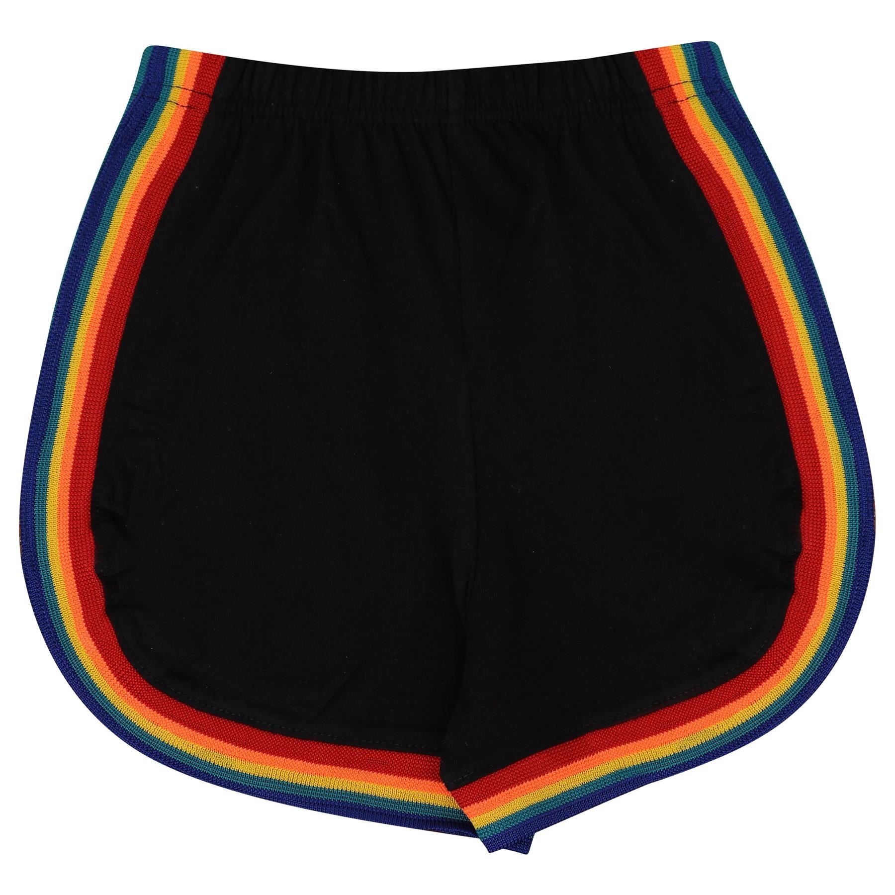 Kids Girls Rainbow Taped Summer Hot Shorts