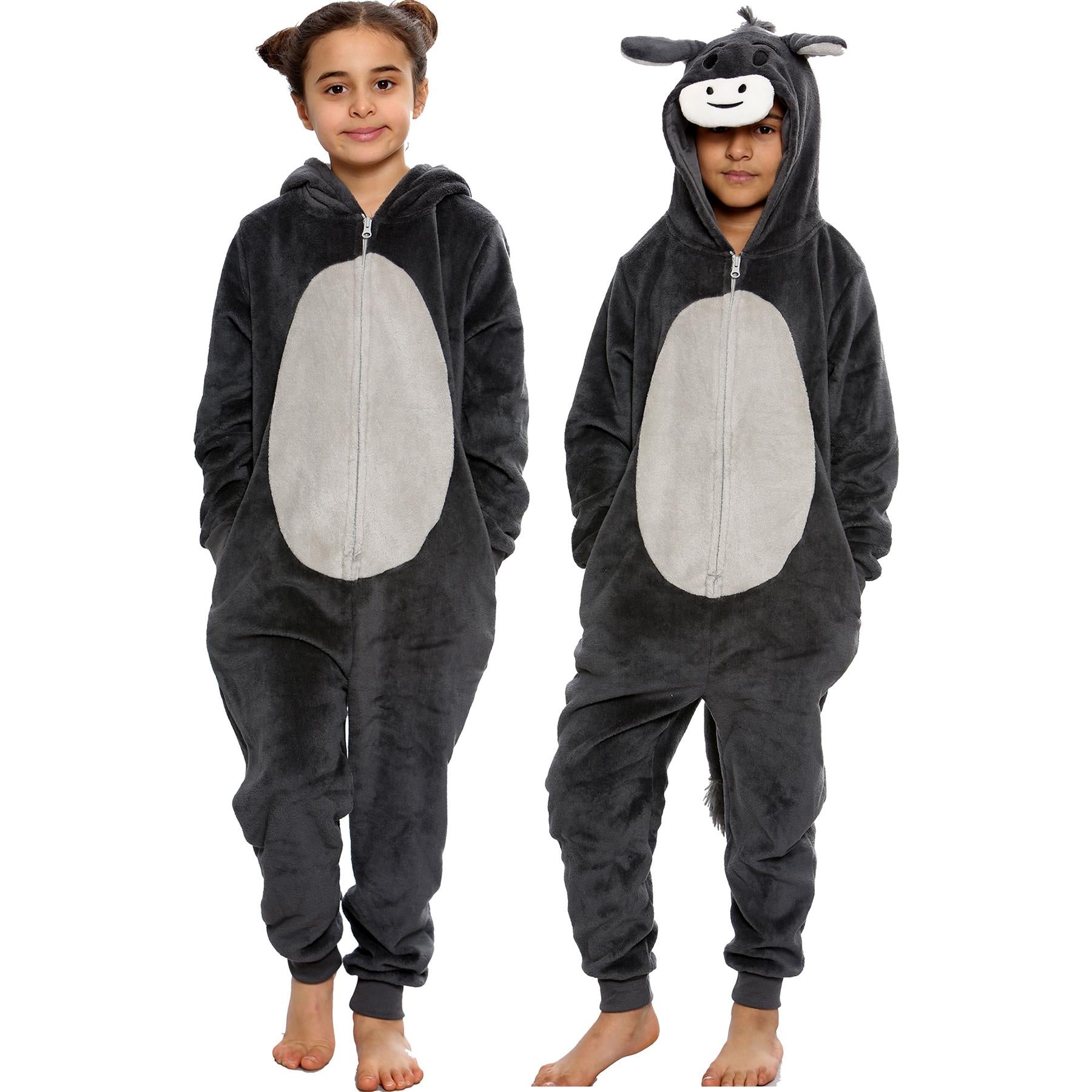 Kids Fleece A2Z Onesie One Piece Jumpsuit Donkey Pyjamas World Book Day Costume - Kids Clothing Store