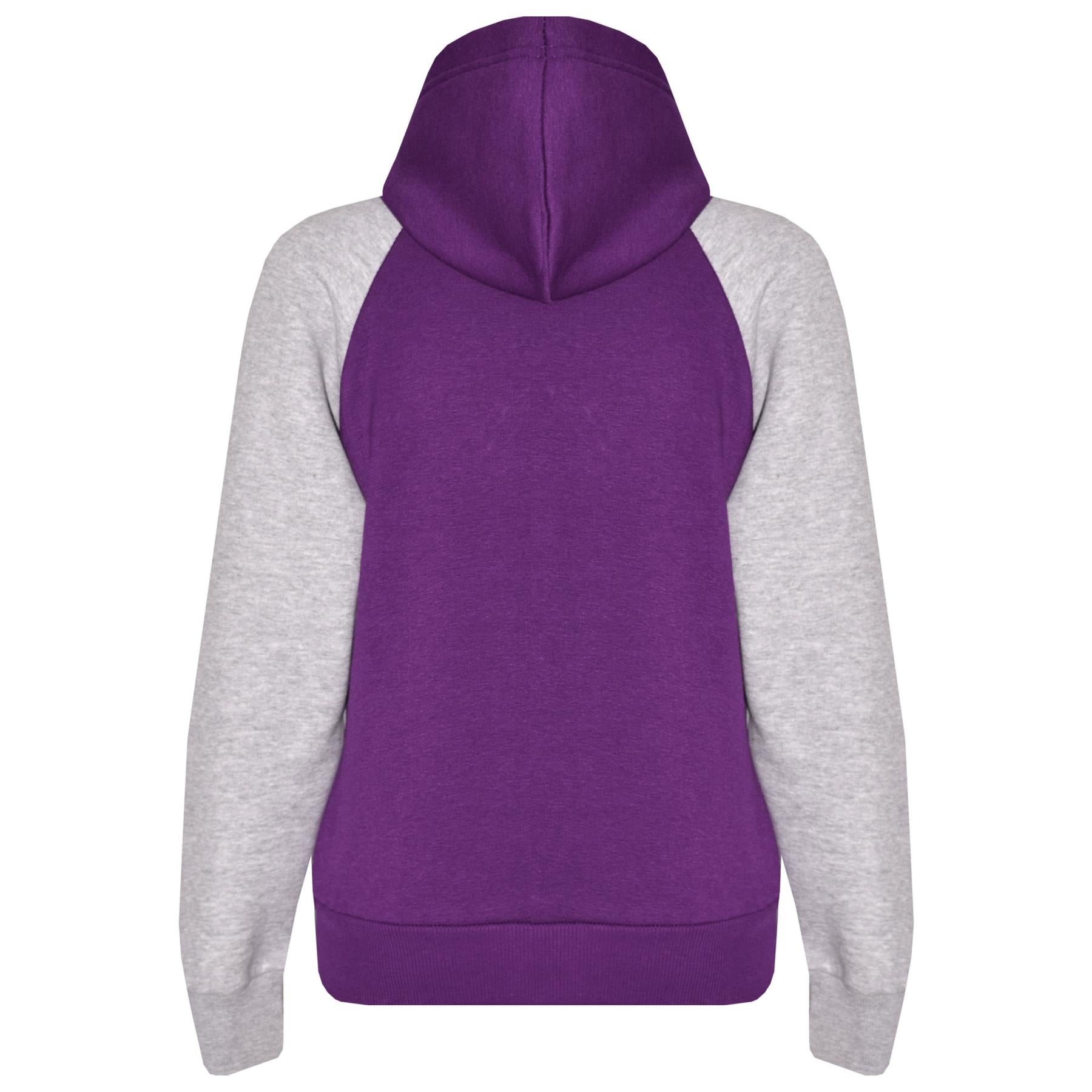 Kids Girls Pedal Power Print Hooded Purple And Grey Tracksuit