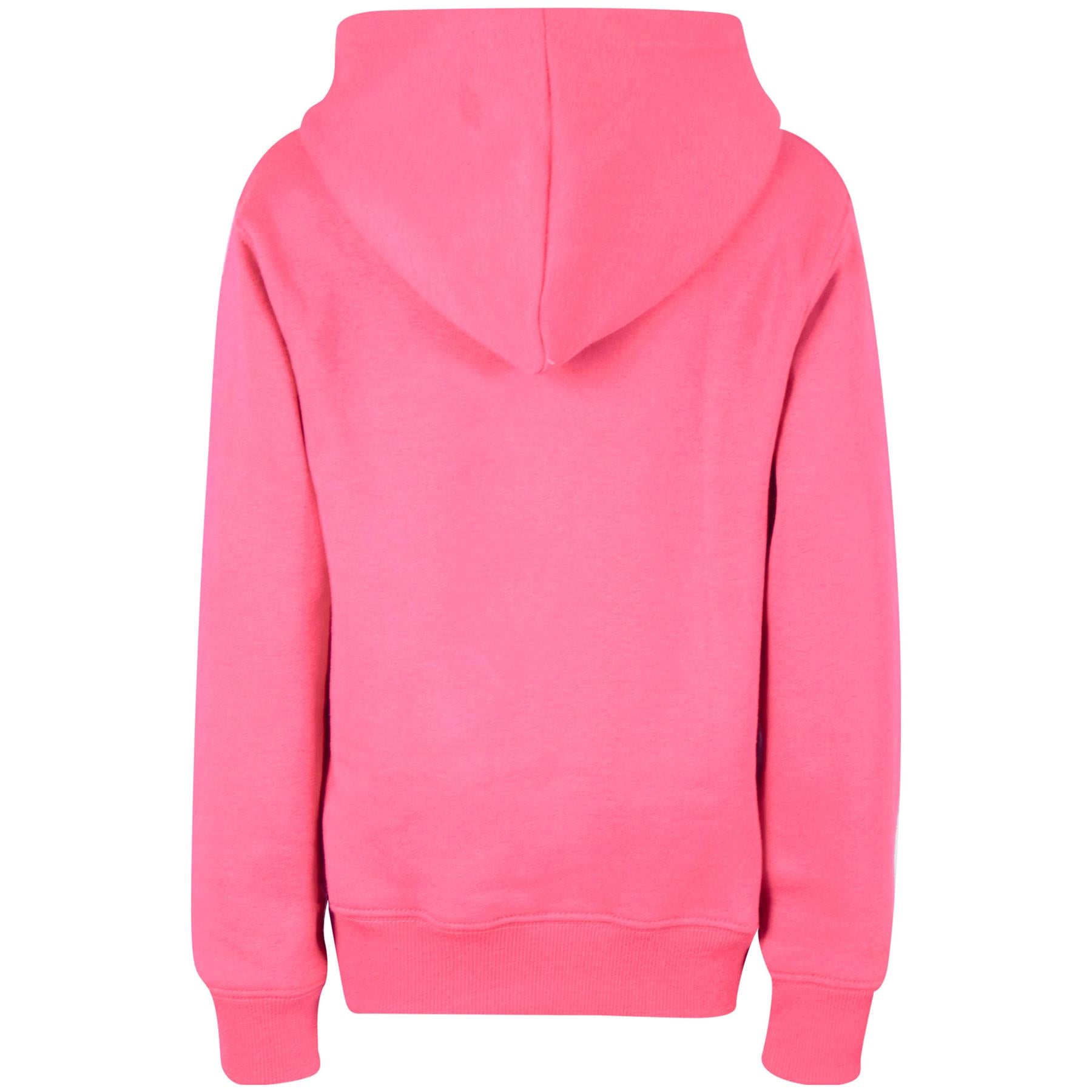 Kids Girls Boys Plain Crew Neck Hooded Sweatshirt