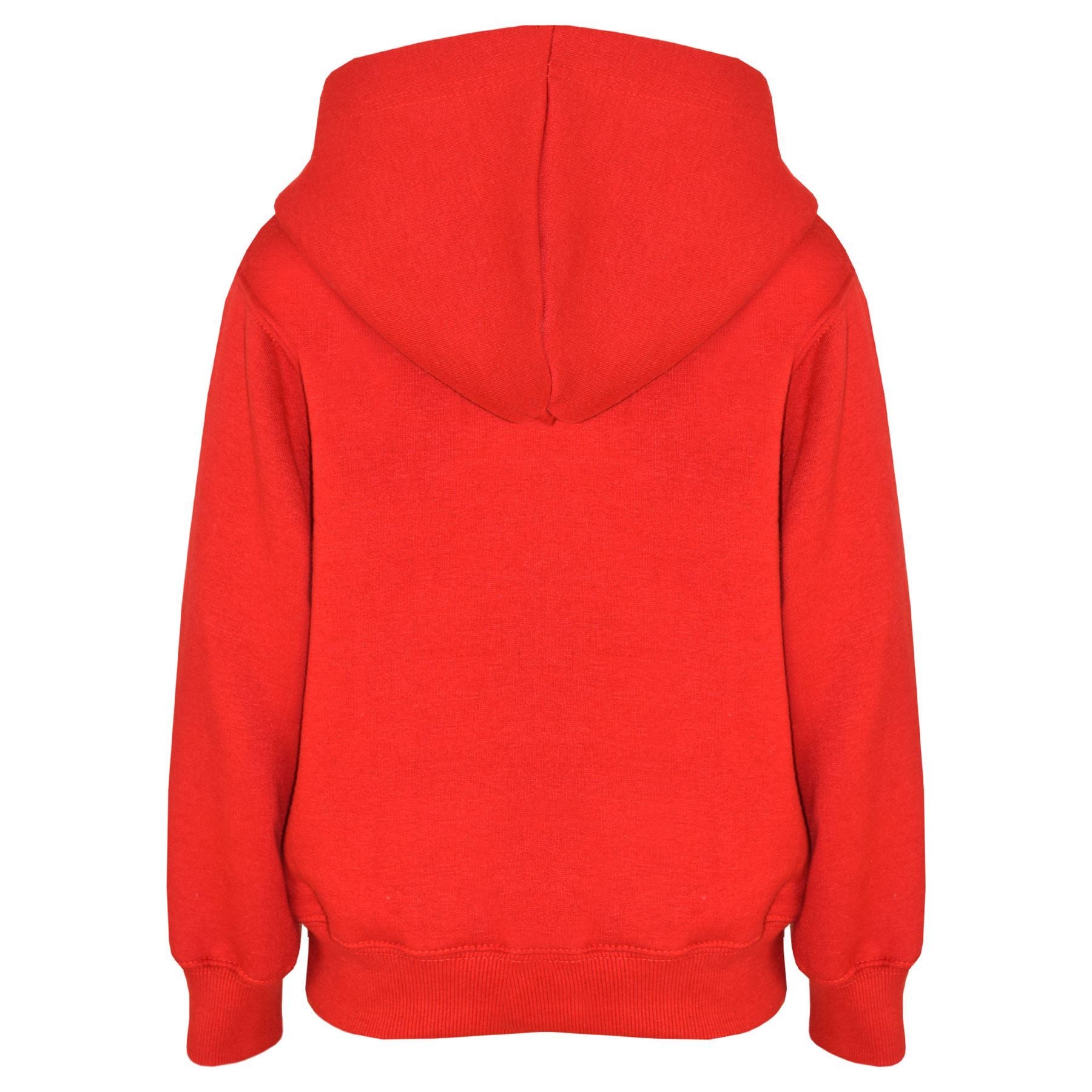 Kids Girls Boys Plain Crew Neck Hooded Sweatshirt