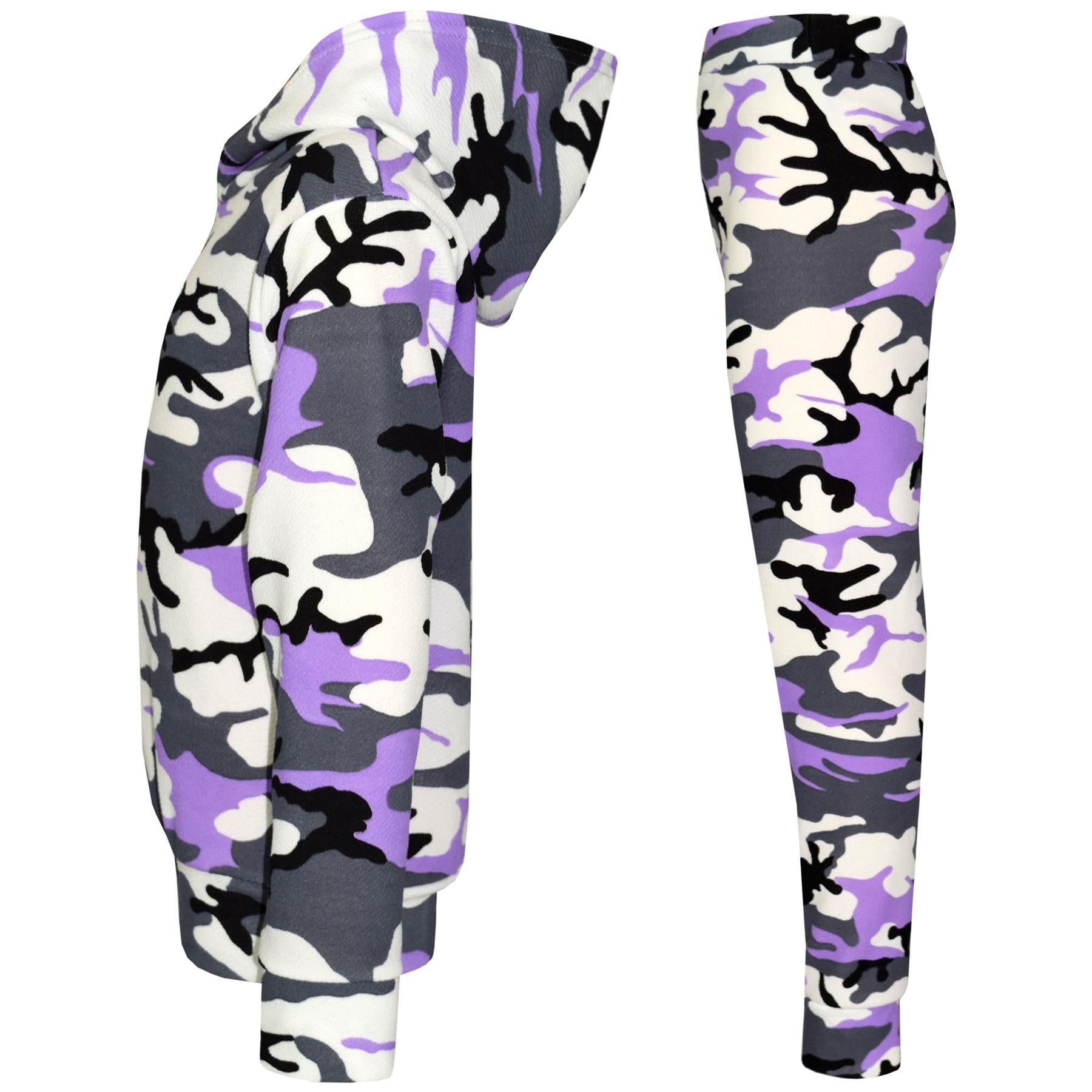 Kids Girls Camouflage Hooded Top & Legging Set