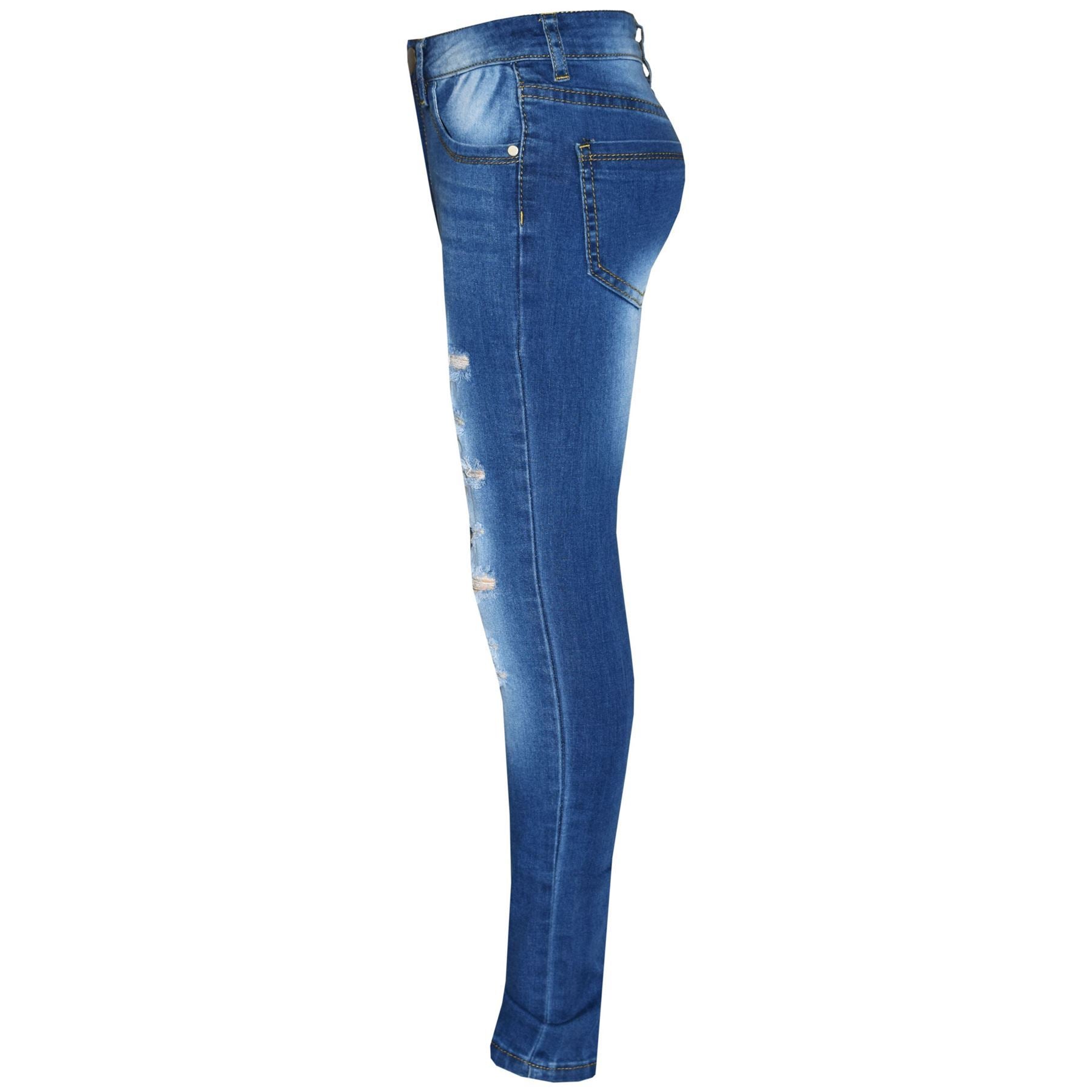 Lightweight Denim Ripped Skinny Stretch Comfort Jeans Pants