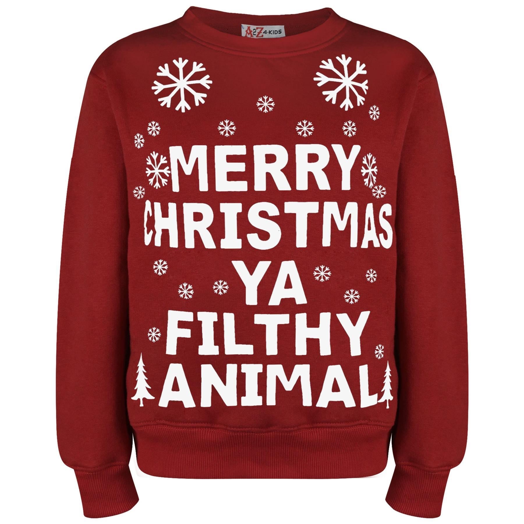 Merry Christmas Unisex Ya Filthy Jumper Sweatshirt Ya Filthy Animal For Adults