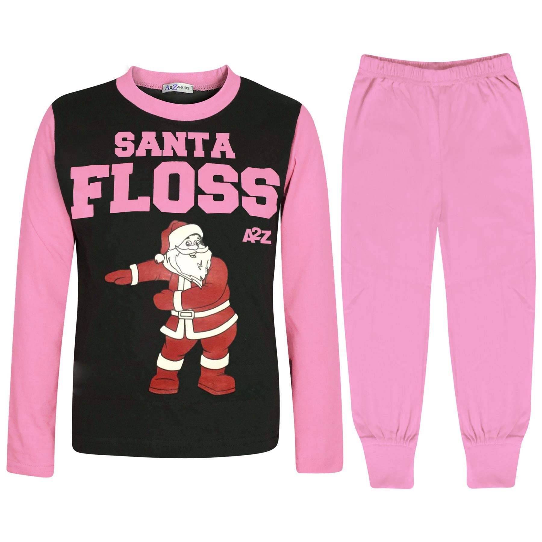 Kids Girls Santa Floss A2Z Christmas Pyjamas Outfits Set