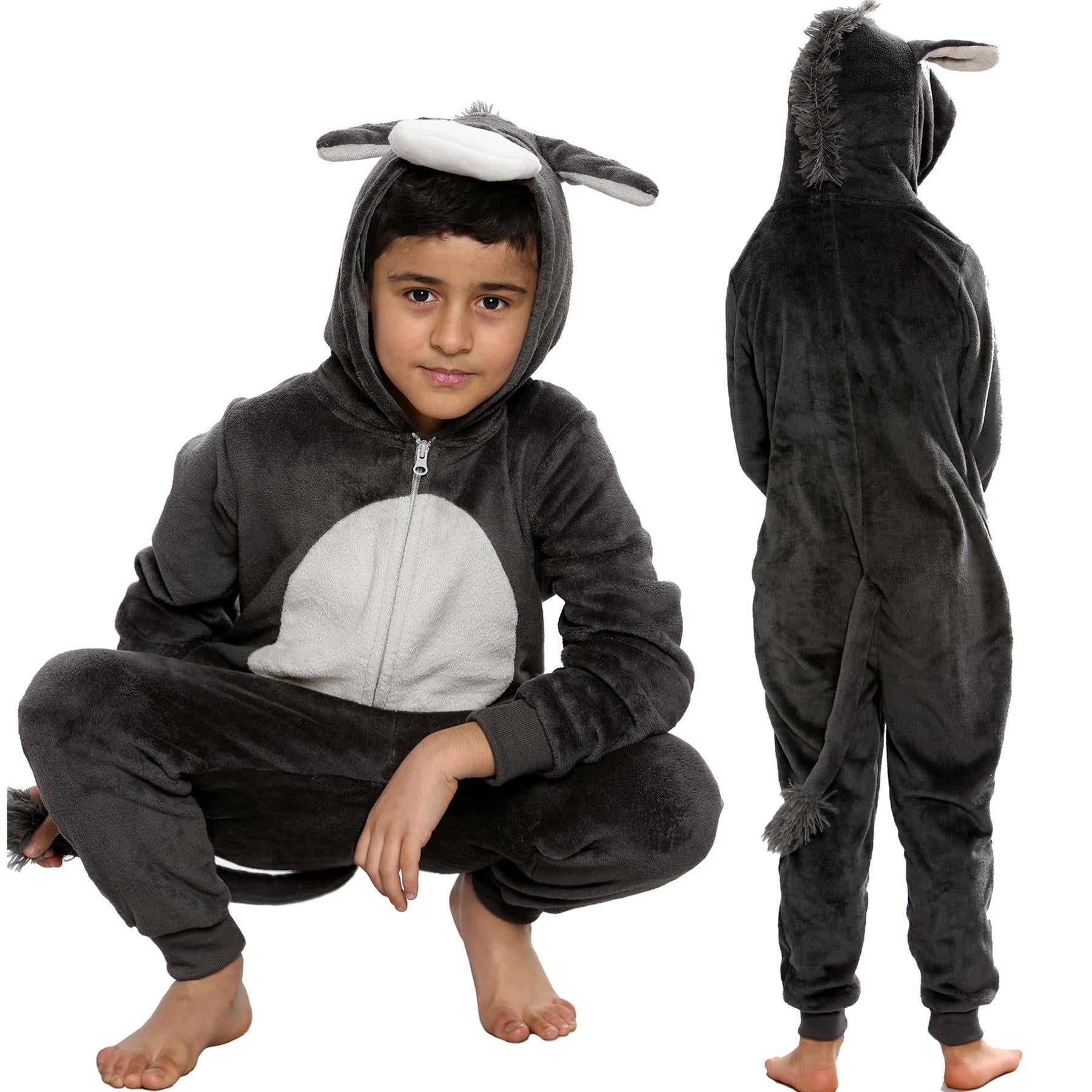 Kids Fleece A2Z Onesie One Piece Jumpsuit Donkey Pyjamas World Book Day Costume - Kids Clothing Store