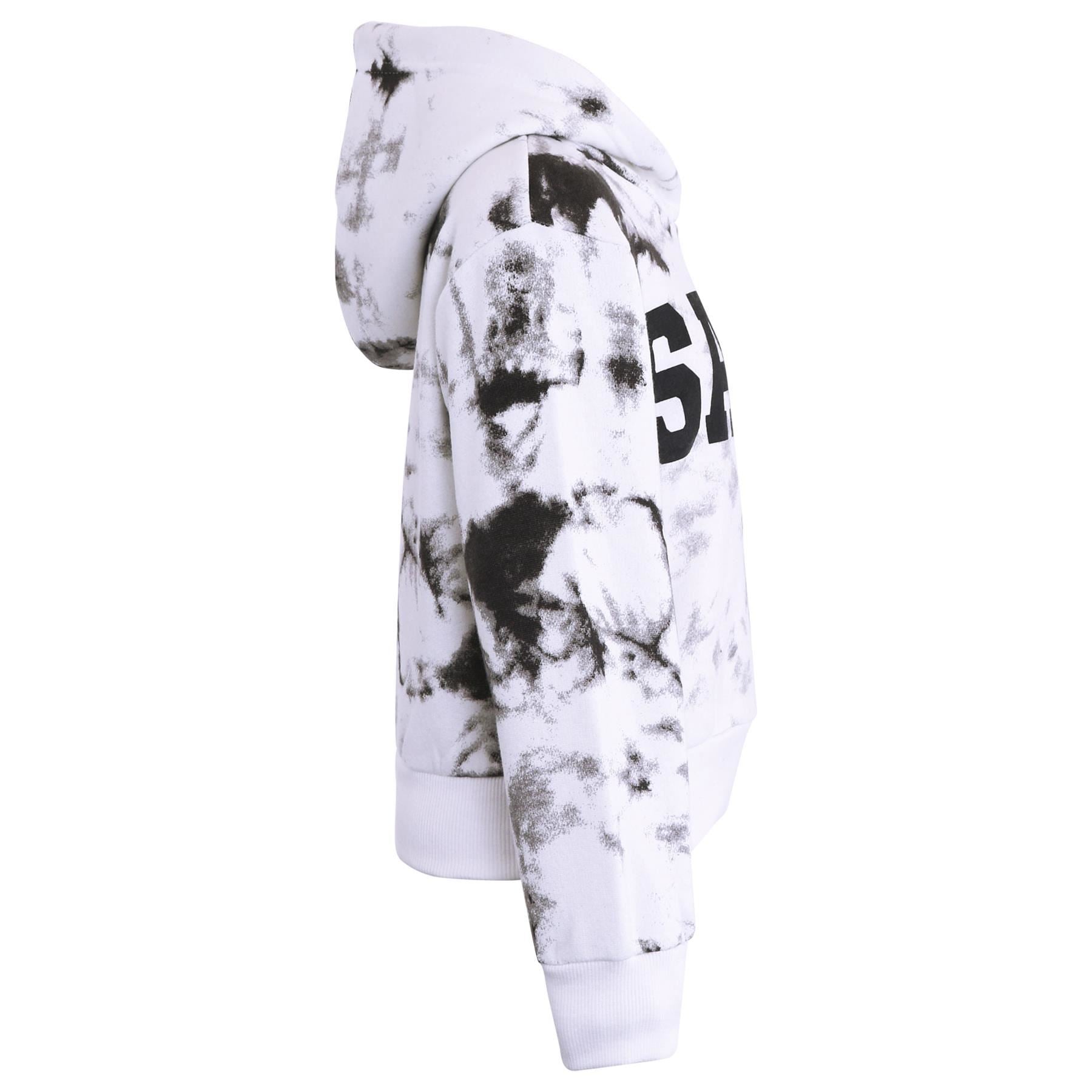 A2Z 4 Kids Girls Tracksuit Tie Dye Sassy Hooded Crop Top Jogging Suit