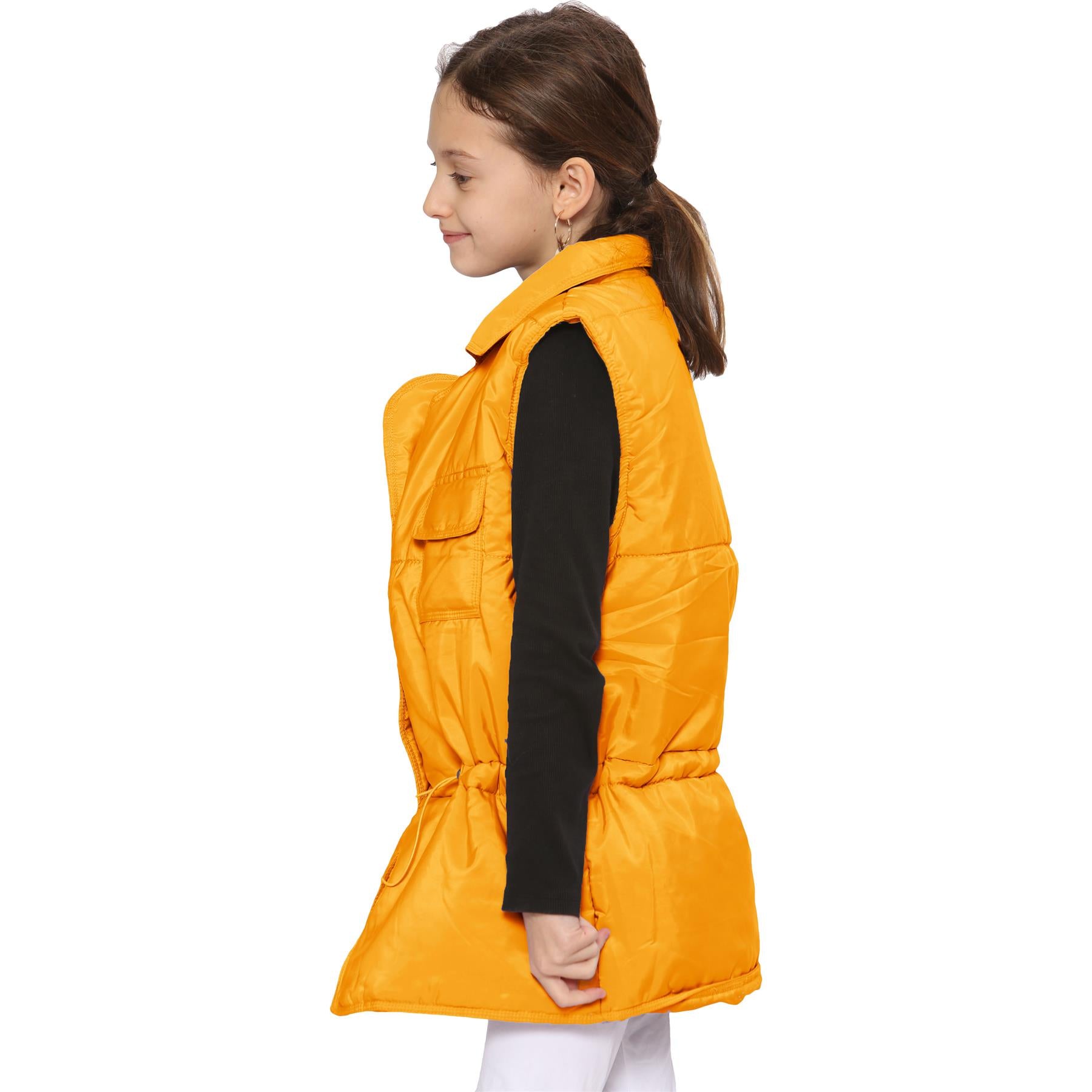 Kids Girls Oversized Style Sleeveless Jacket