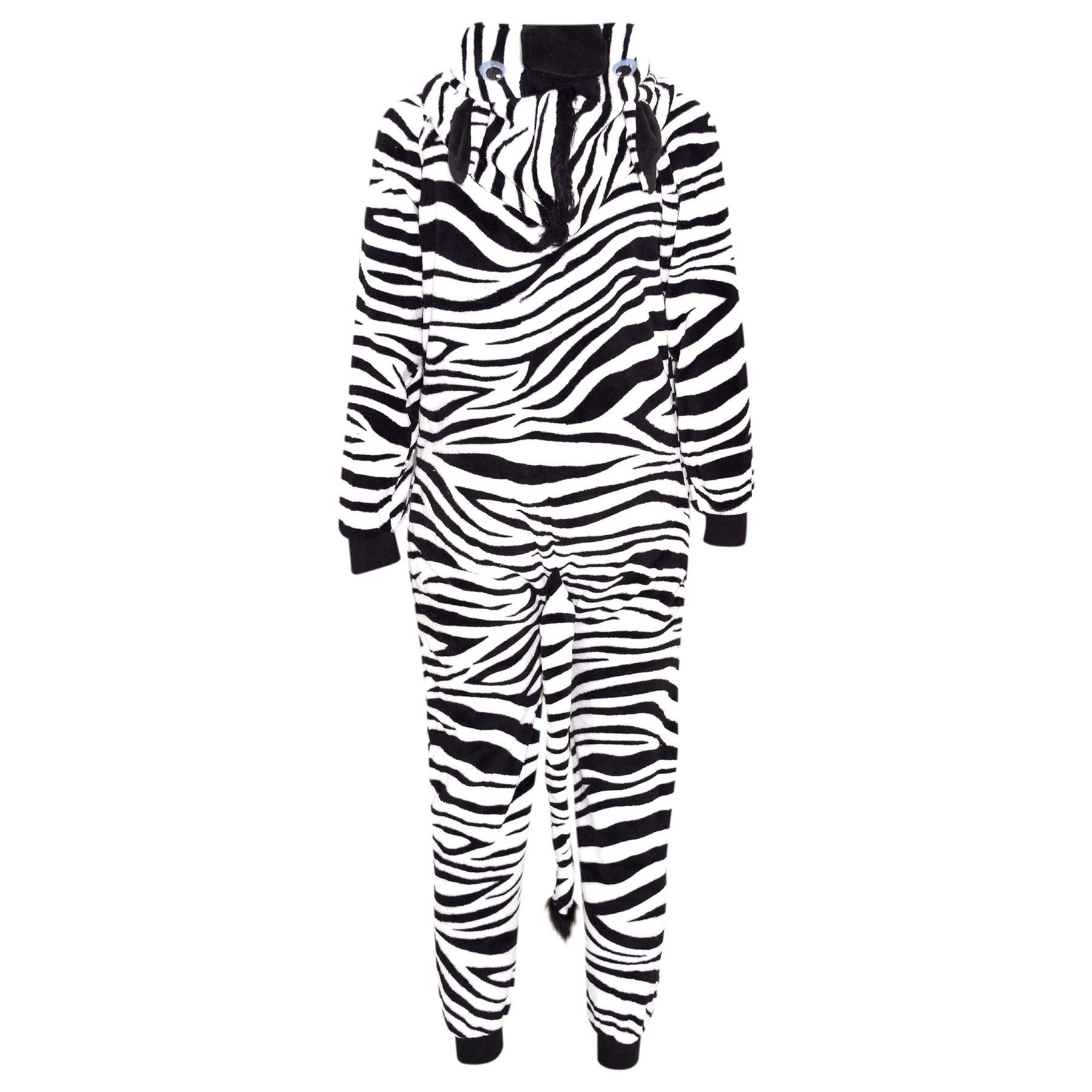 Kids Unisex A2Z Onesie One Piece Extra Soft Fluffy Zebra World Book Day Costume