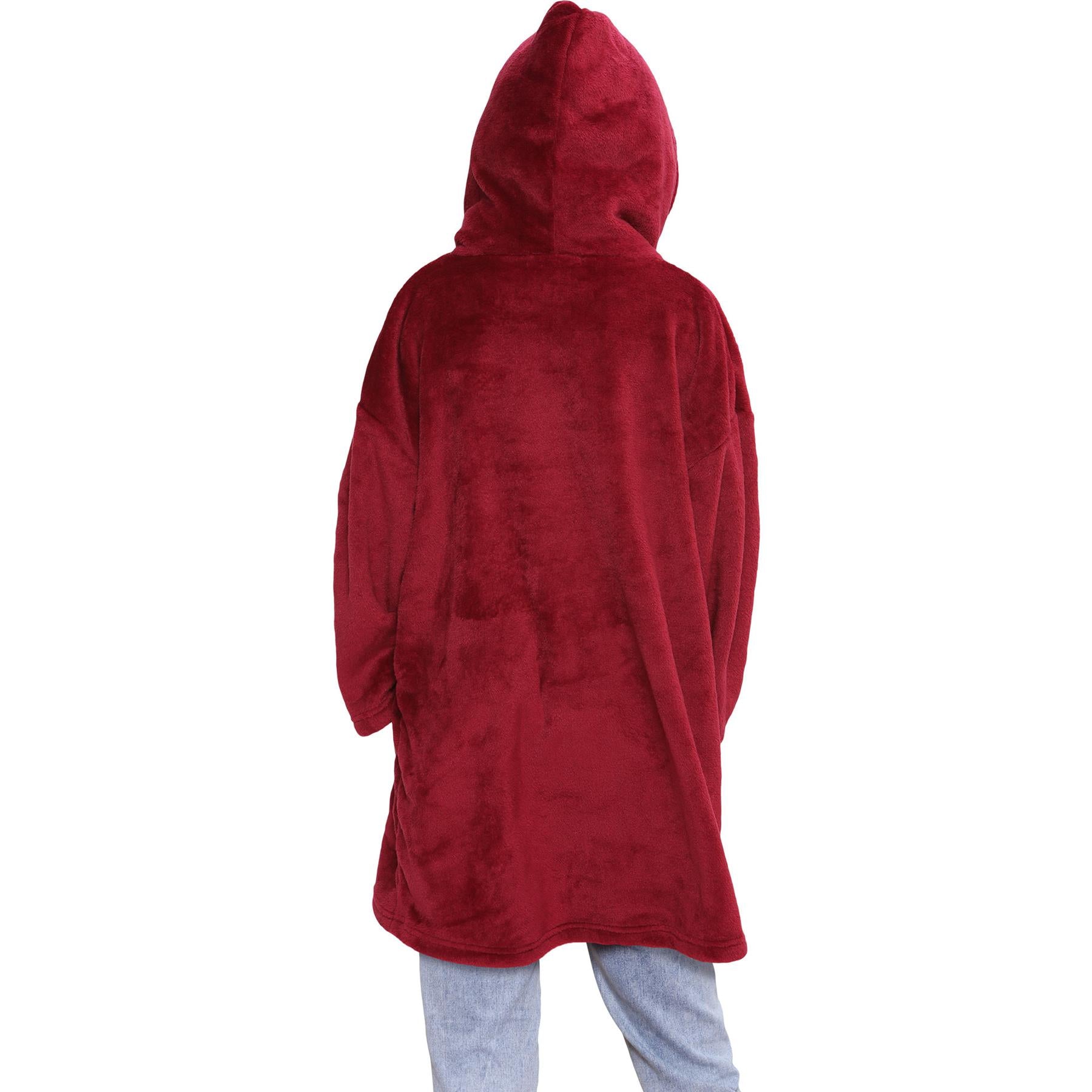 Unisex Men Ladies Oversized Hoodie Red Snuggle