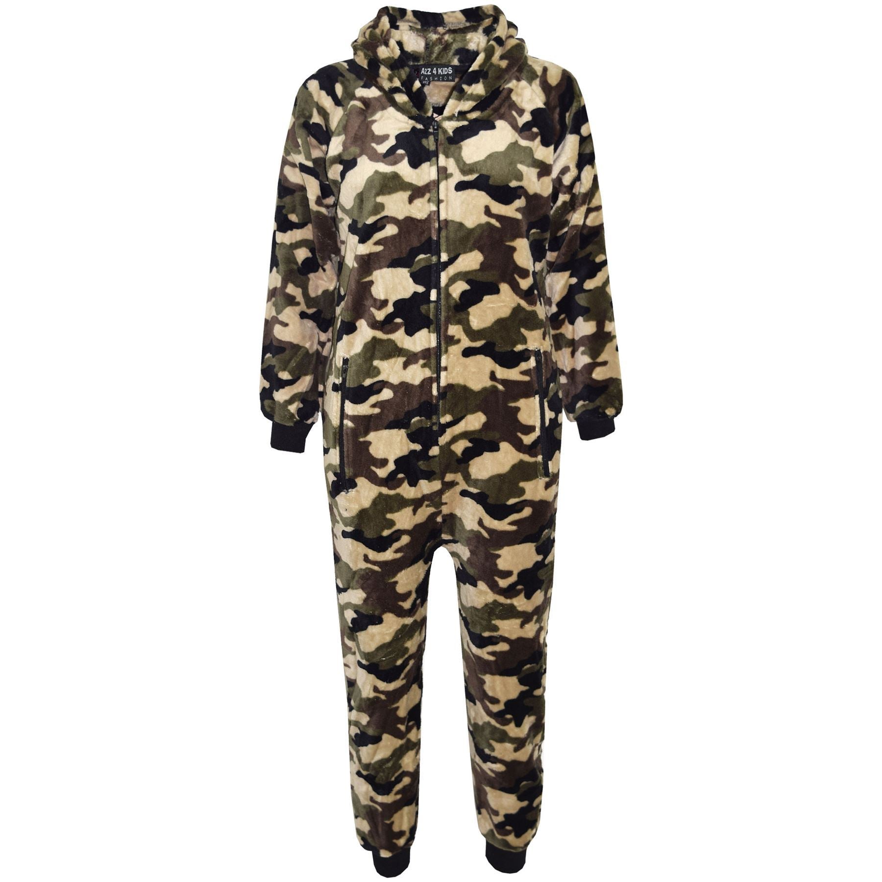 Kids Unisex Soft Fluffy Camo Halloween Onesie