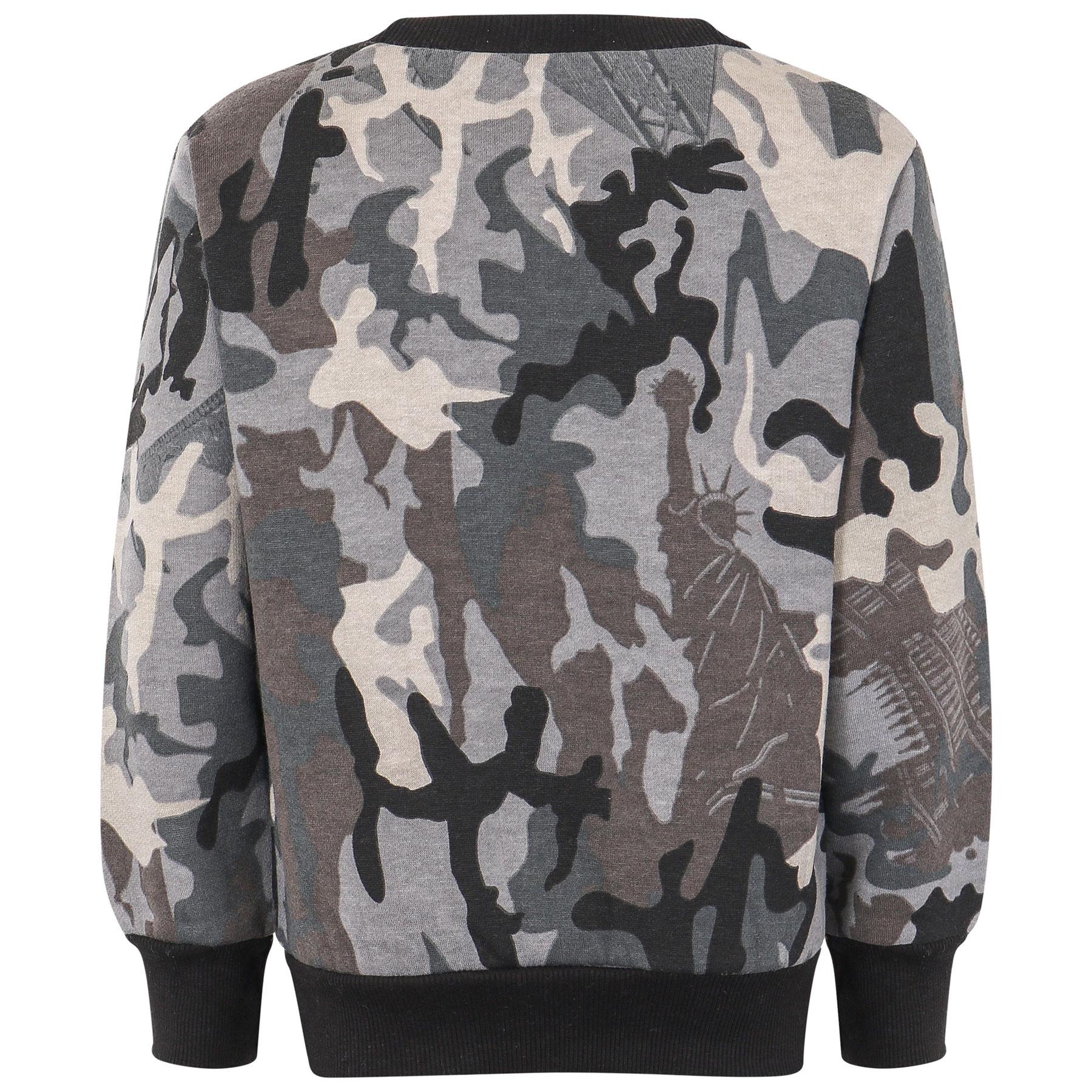 Kids Girls Boys Camouflage Charcoal Jumper Scout School Uniform Jumper Cardi Sweatshirt