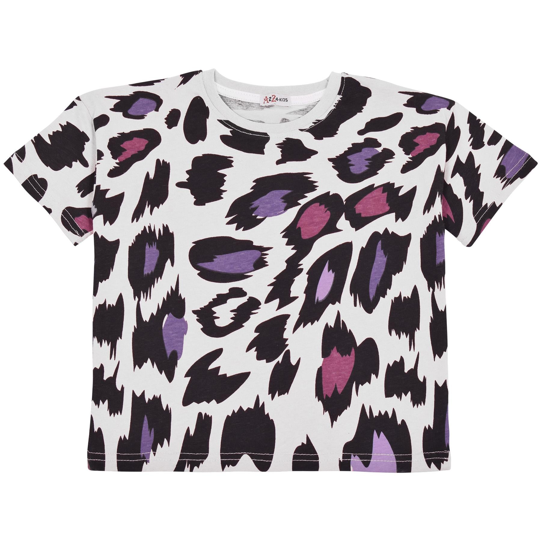 Kids T-Shirt & Shorts Leopard White Set Summer 2 Piece