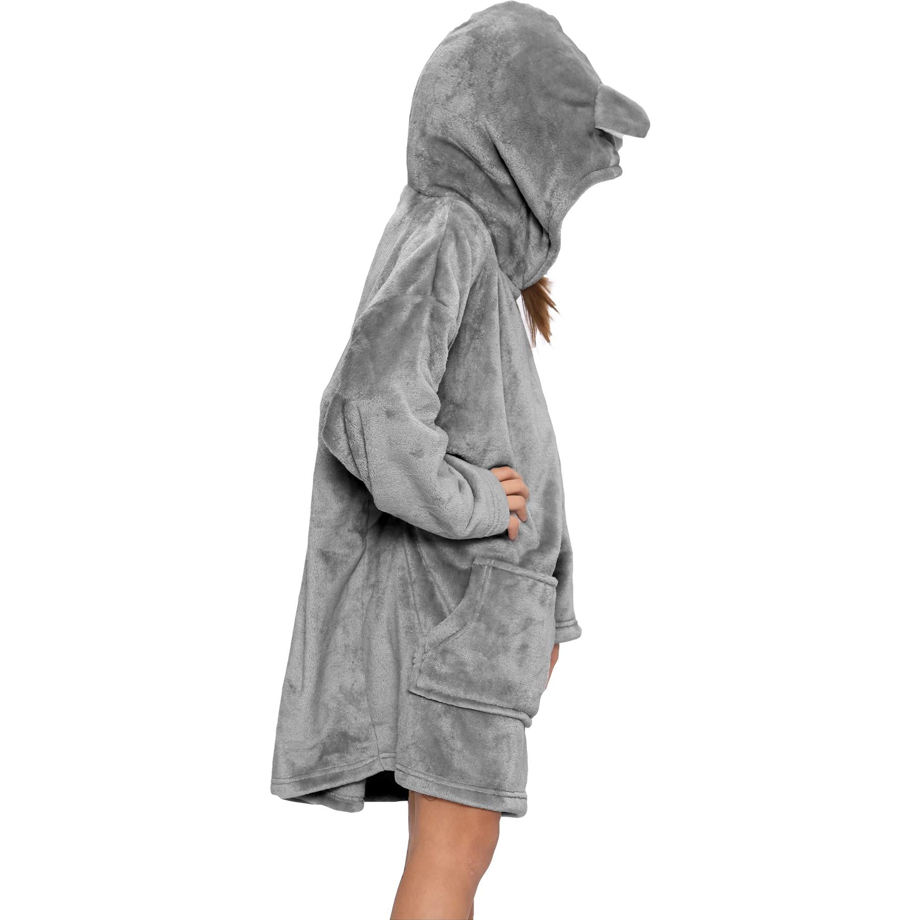 Unisex Men Ladies Oversized Hoodie Animal Snuggle Blanket Super Soft Warm Fleece