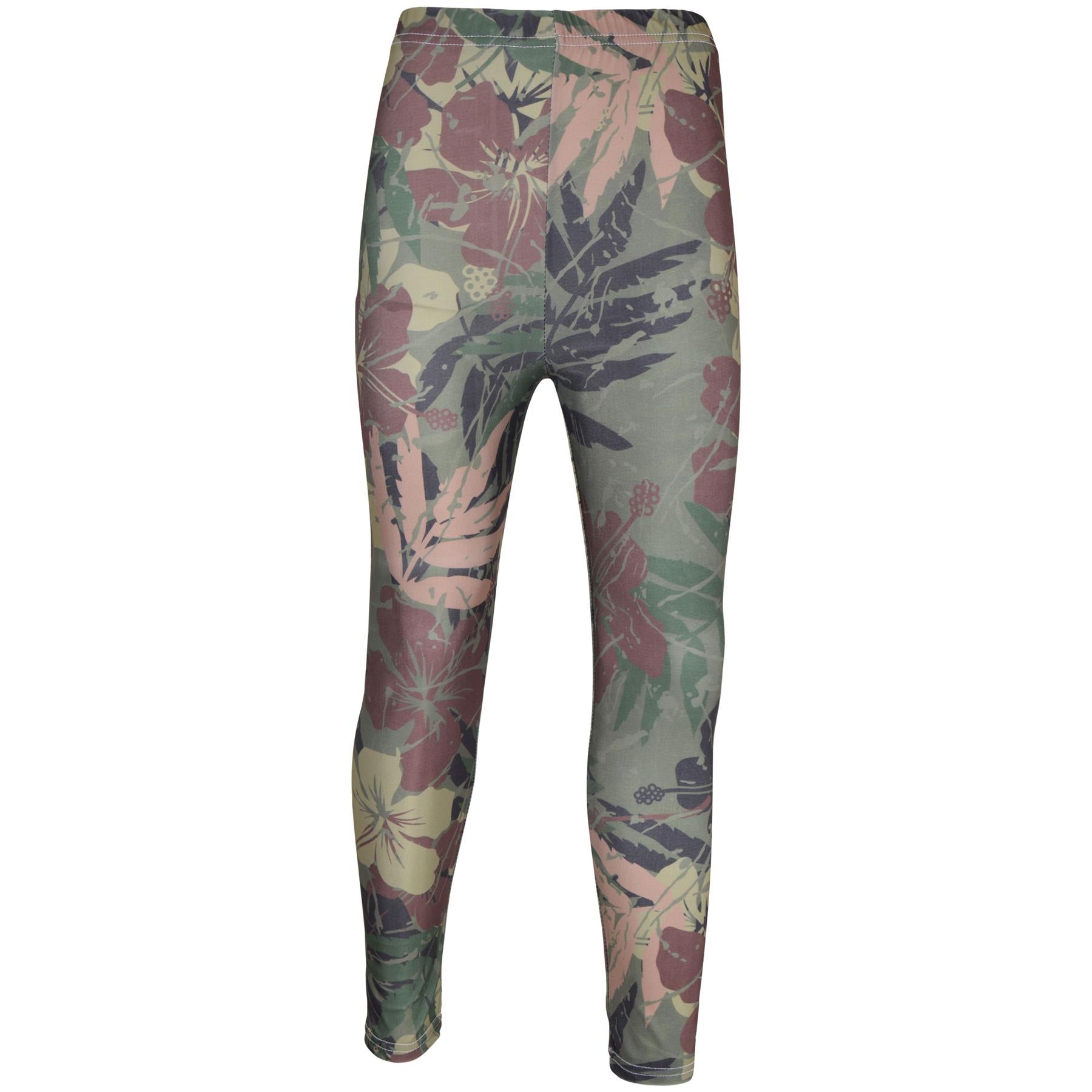 Kids Girls Camo Leaf Print Leggings