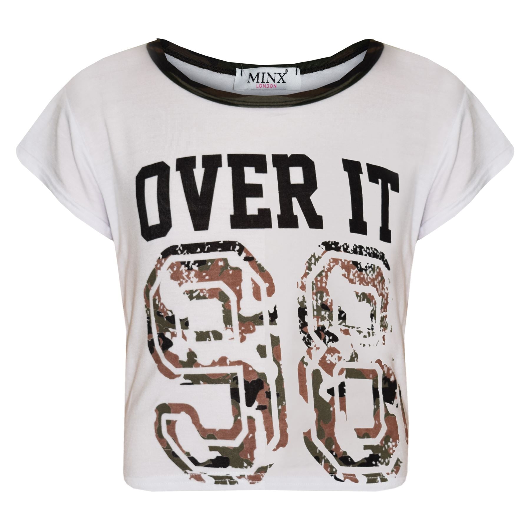 Kids Girls Over It 98 Camouflage Print Crop Top Legging Set