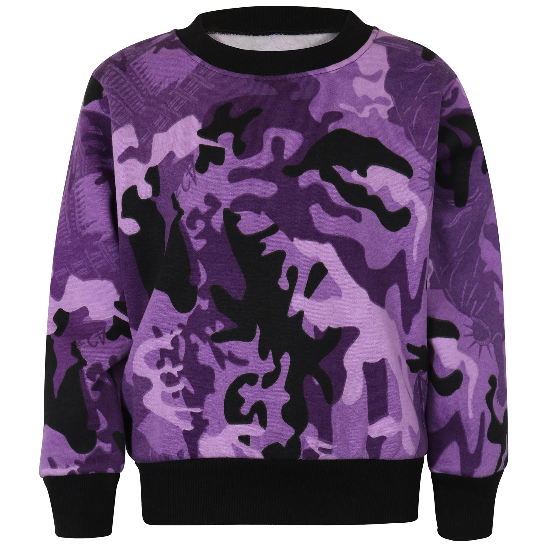Girls Camouflage Sweatshirt & Bottom Tracksuit