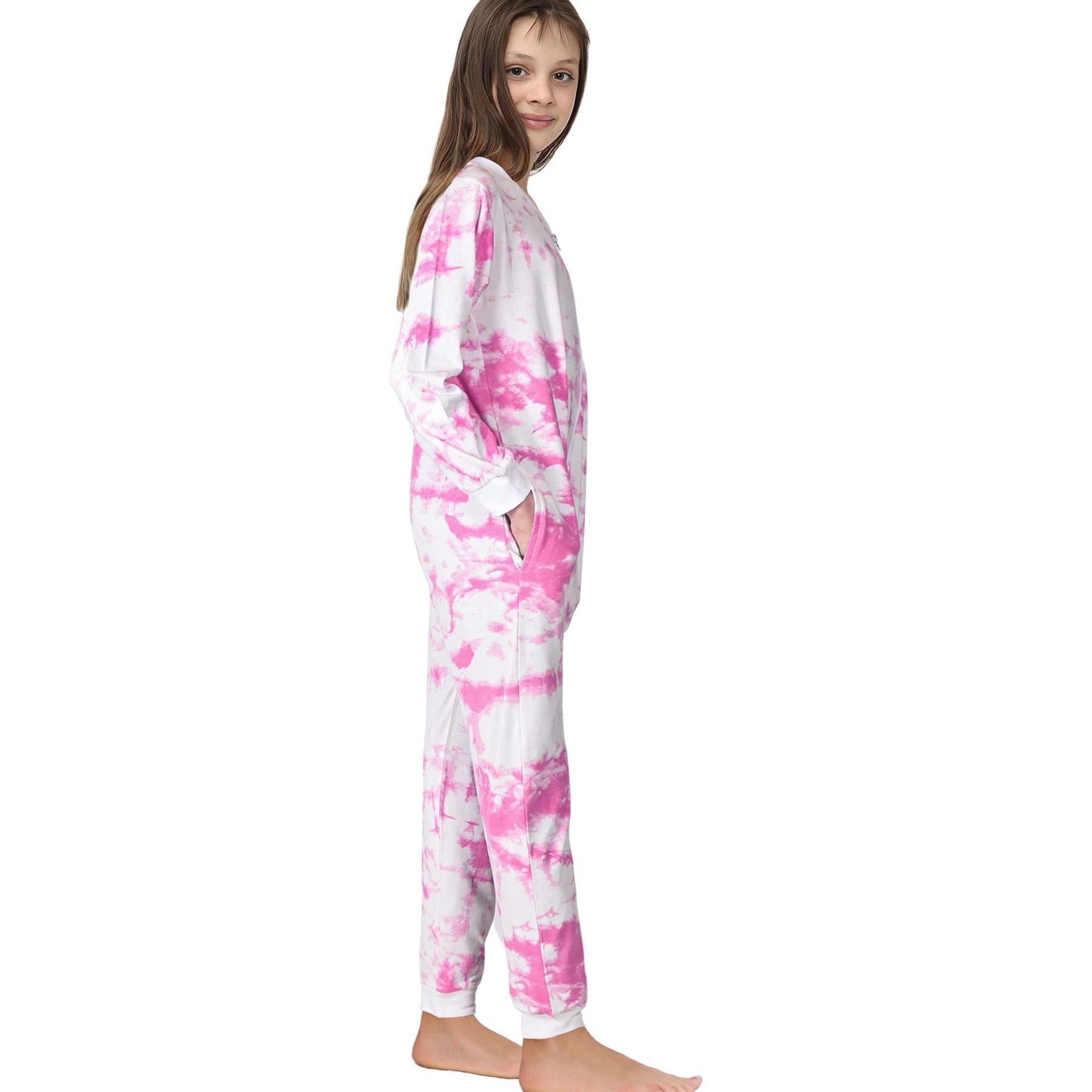 Kids Girls 100% Cotton Pink Tie Dye Printed Onesie